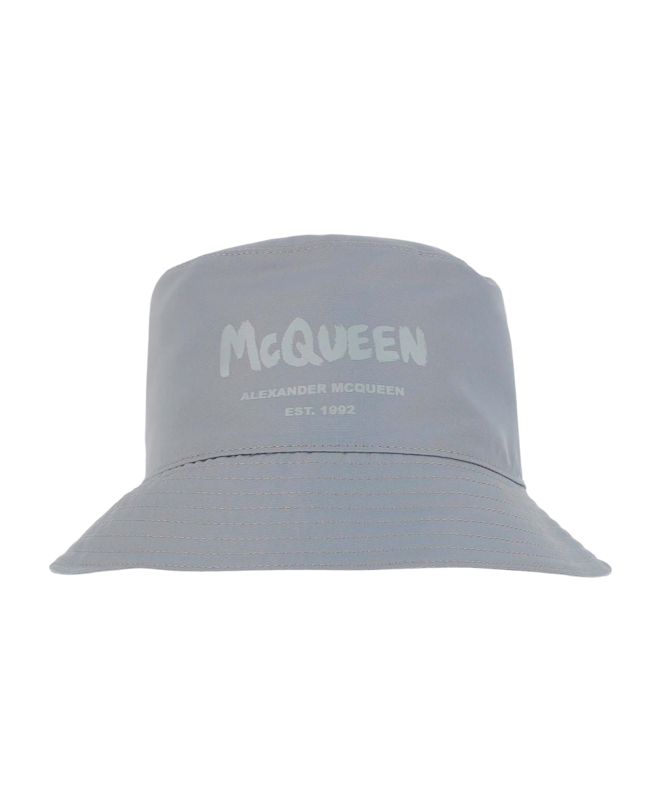 Alexander McQueen Graffiti Logo Bucket Hat - Grey