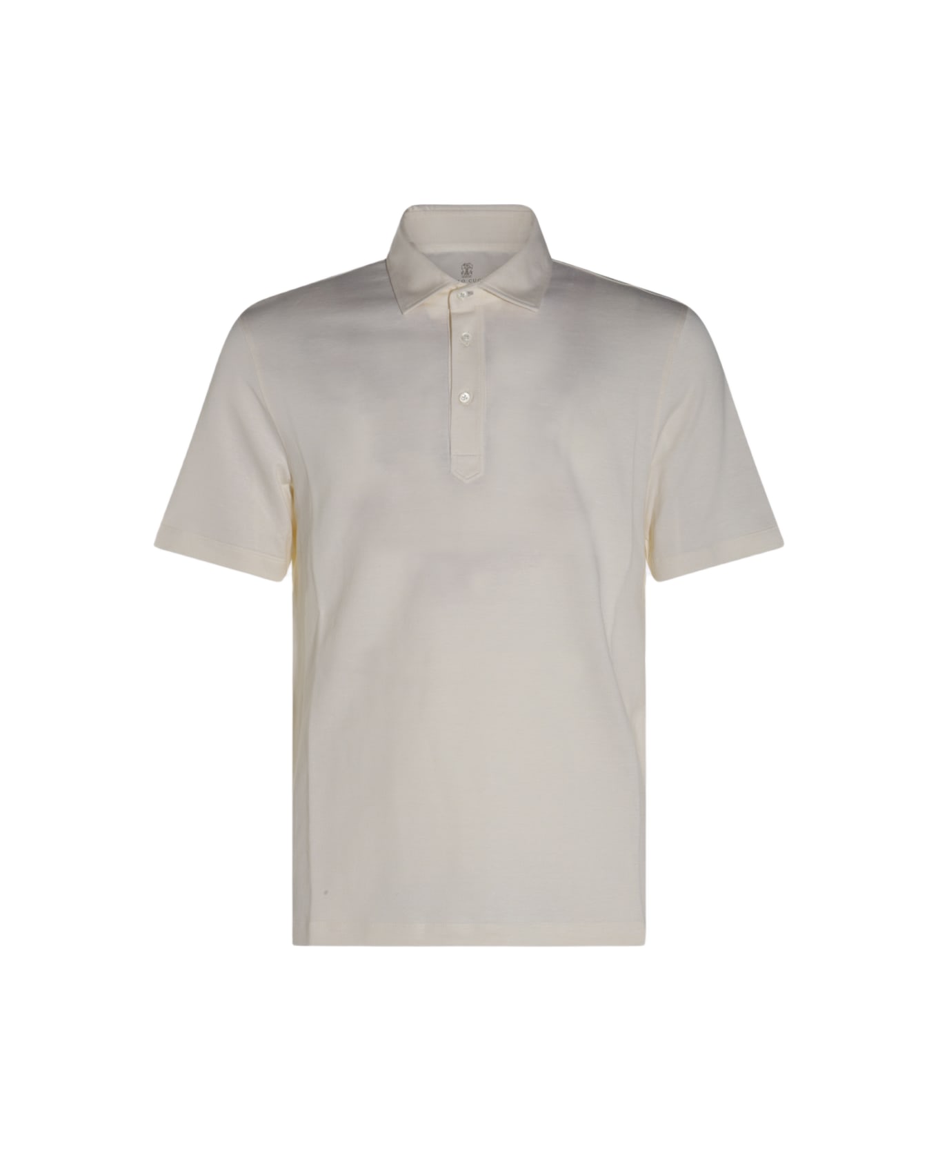 Brunello Cucinelli White Cotton Polo Shirt