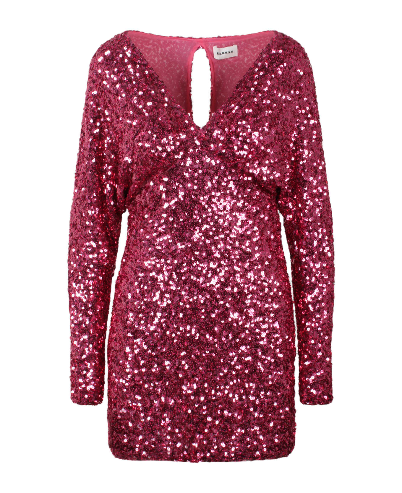 Parosh Full Sequin Mini Dress - Pink & Purple