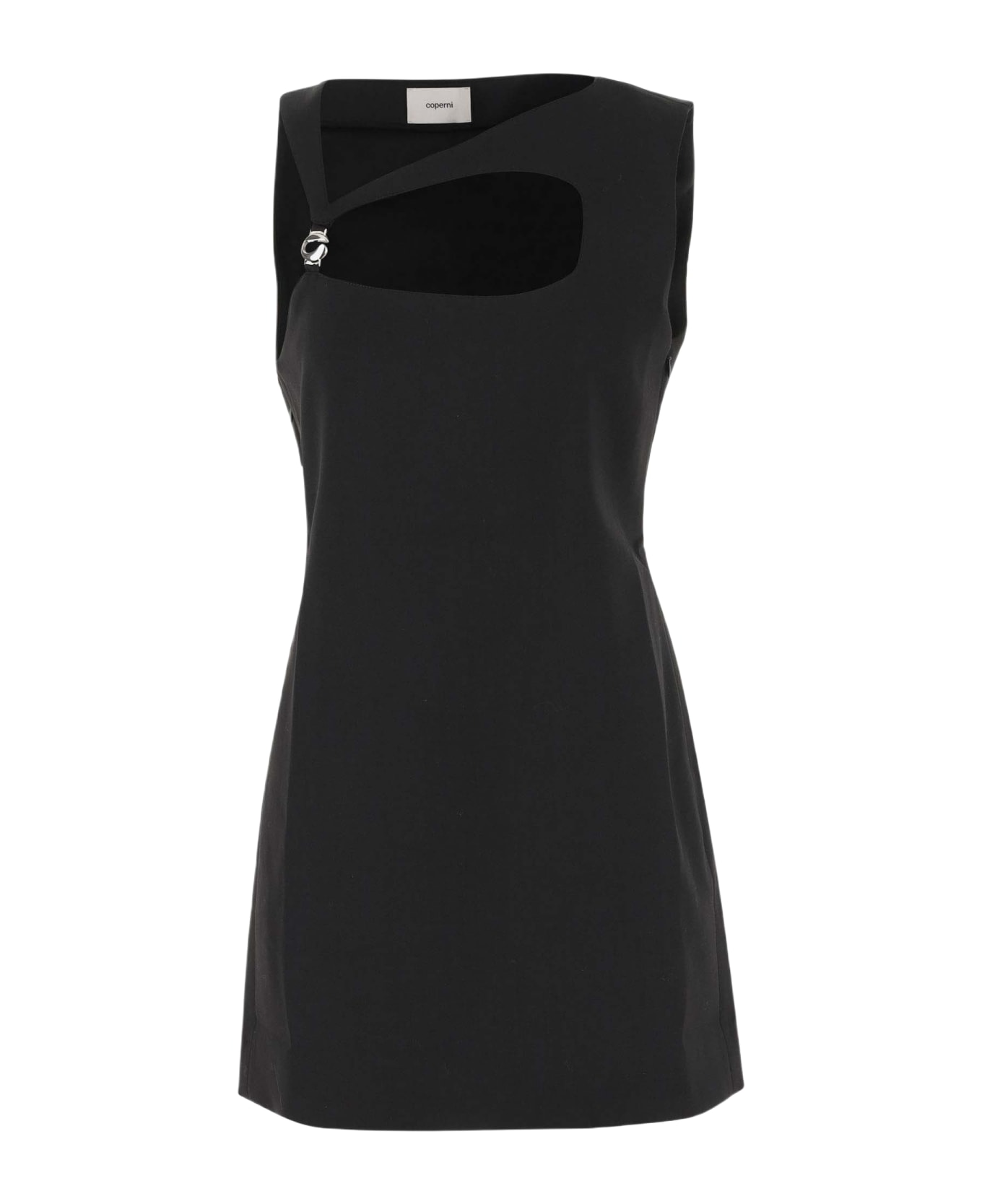 Coperni Viscose Blend Dress With Logo - BLACK BLACK