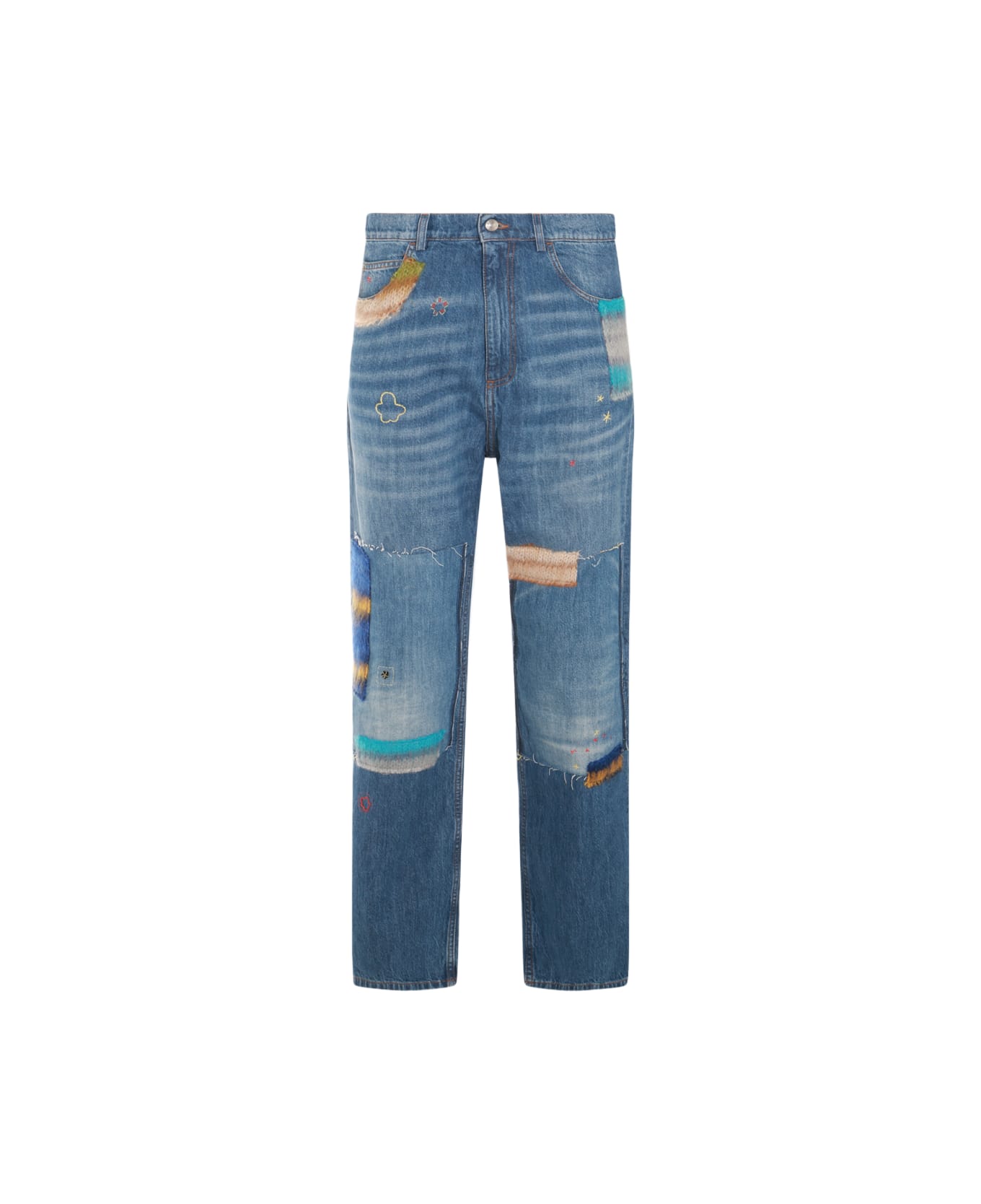 Marni Blue Cotton Denim Jeans - IRIS BLUE デニム