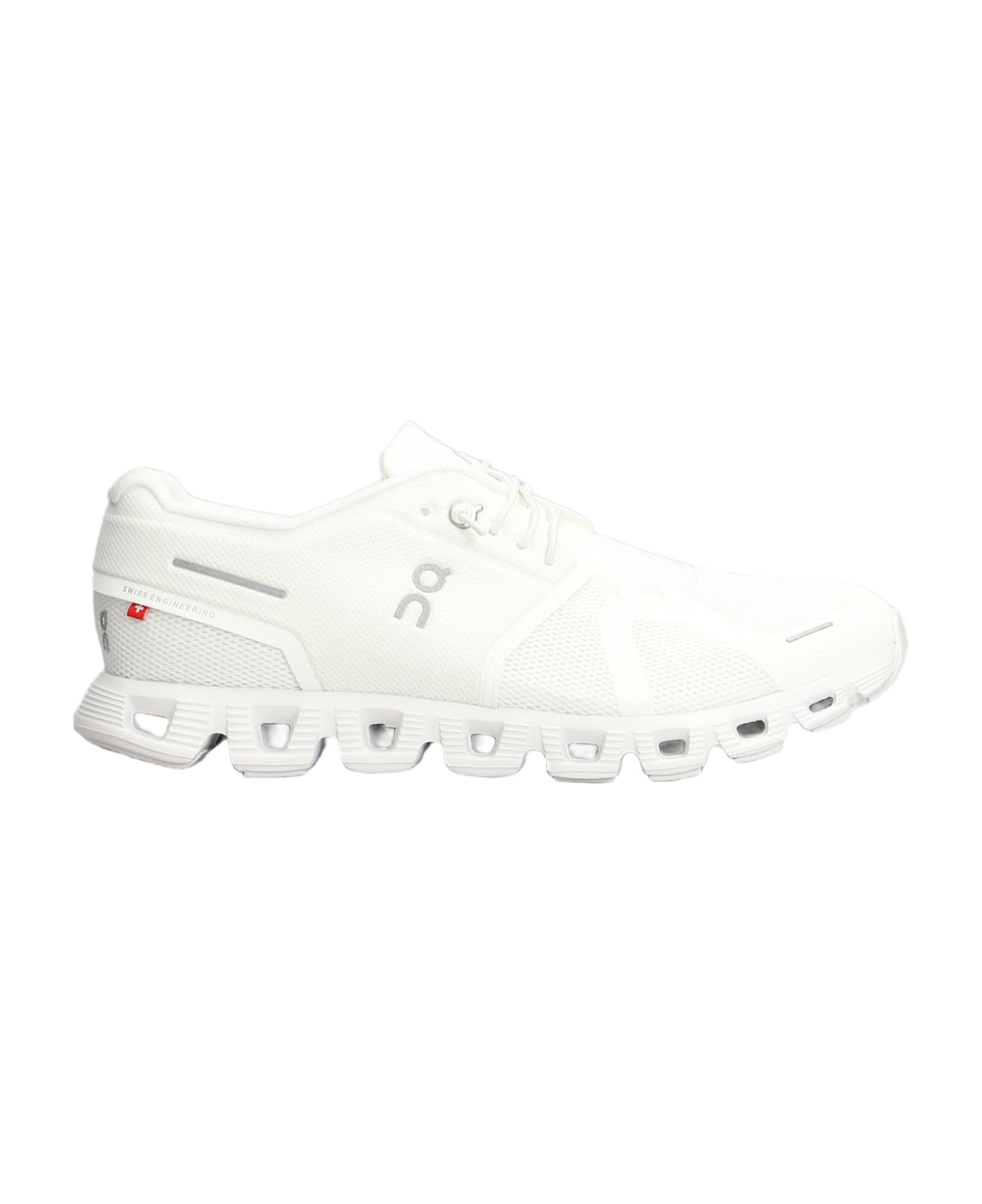 ON Cloud 5 Sneakers In White Polyester - white