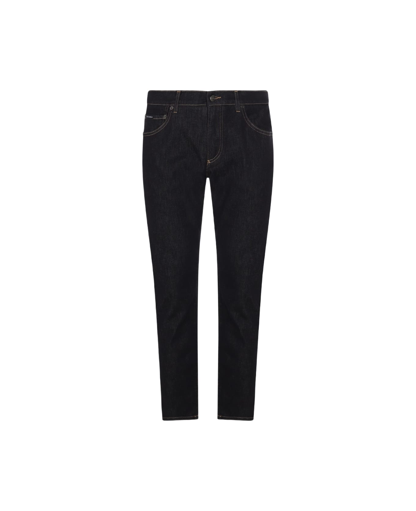 Dolce 
Gabbana Indigo Blue Cotton Jeans - Blue