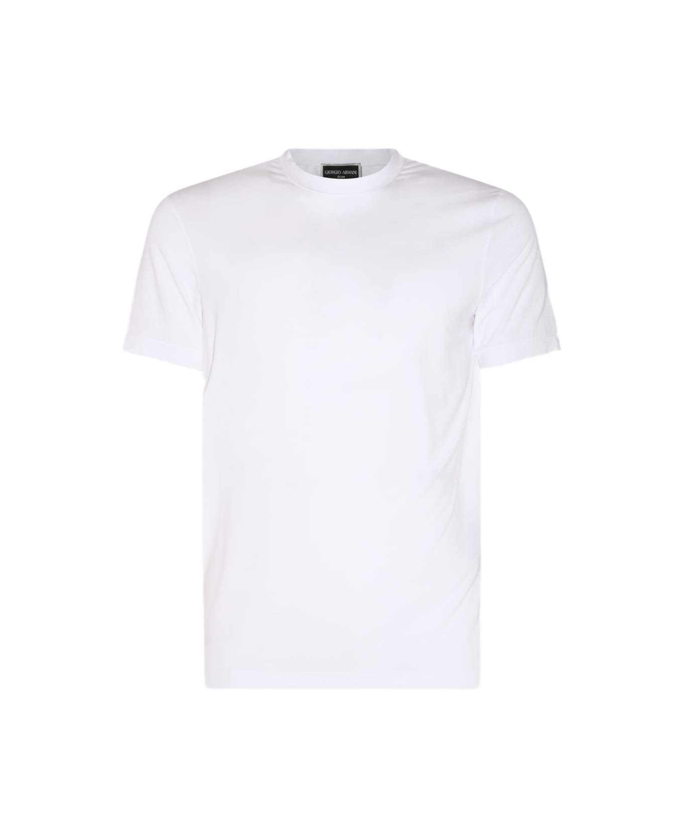 Giorgio Armani White Viscose Blend T-shirt - BIANCOOTTICO