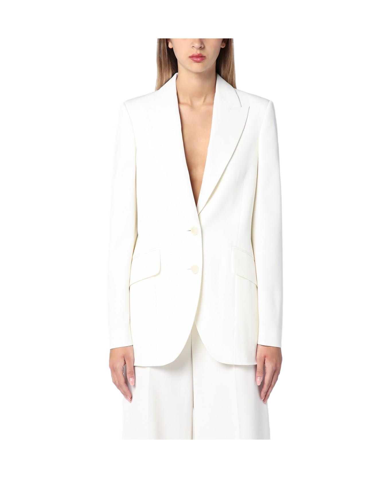 Stella McCartney Ivory Wool Single-breasted Jacket - CREAM