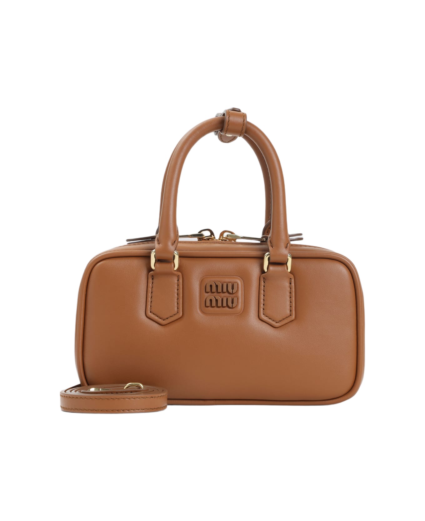 Miu Miu Arcadie Mini Shoulder Bag - Cognac