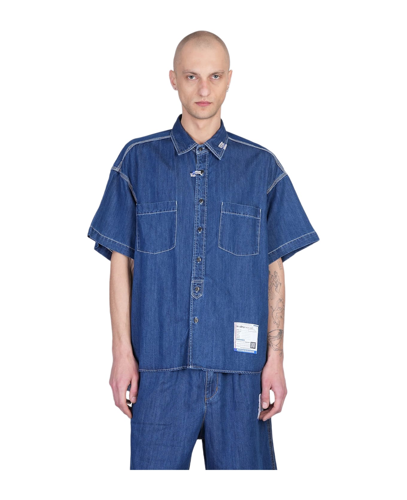 Mihara Yasuhiro Shirt In Blue Cotton - blue
