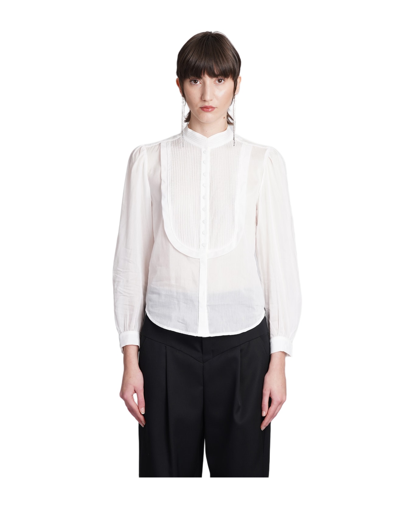 Isabel Marant Balesa Shirt In White Cotton - white