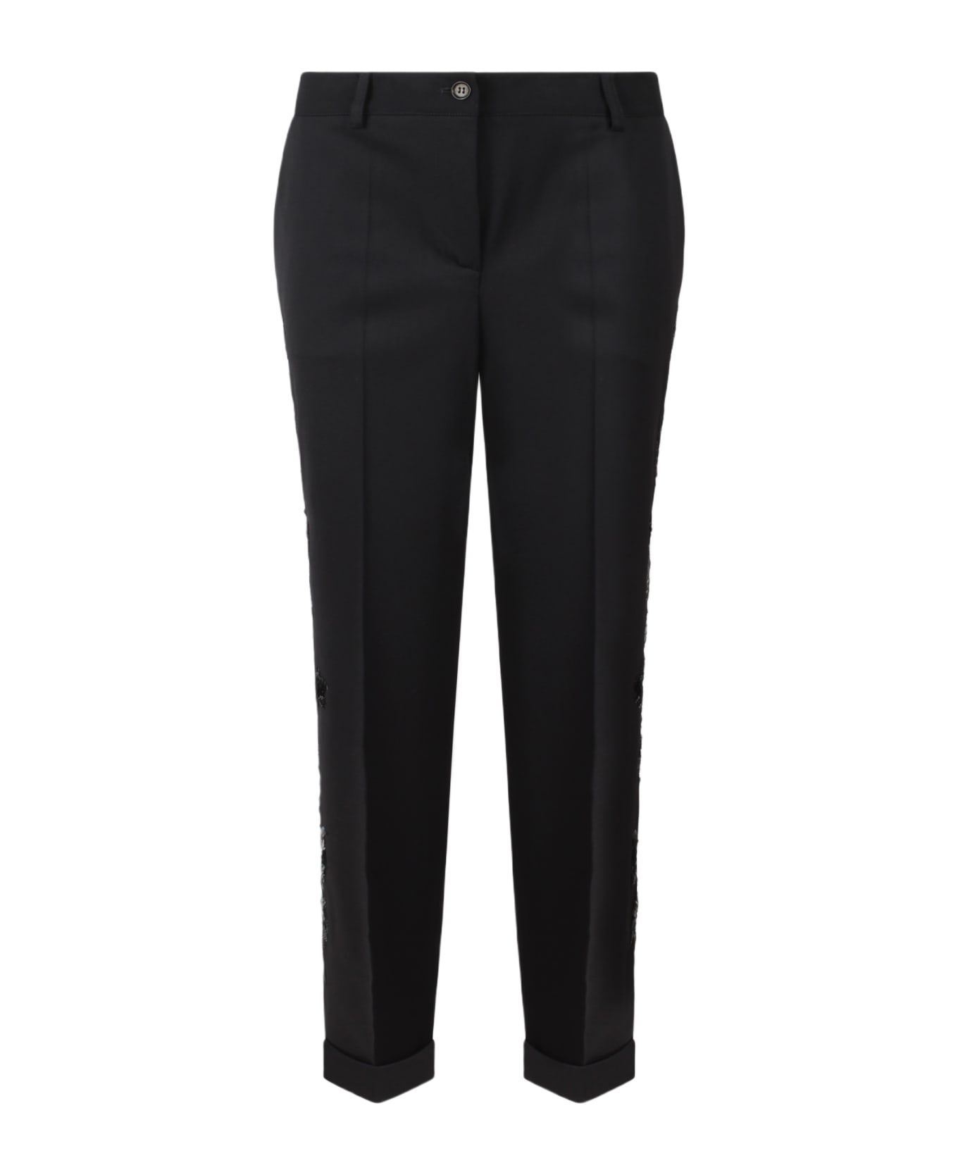 Parosh Embroidered Trousers - Black