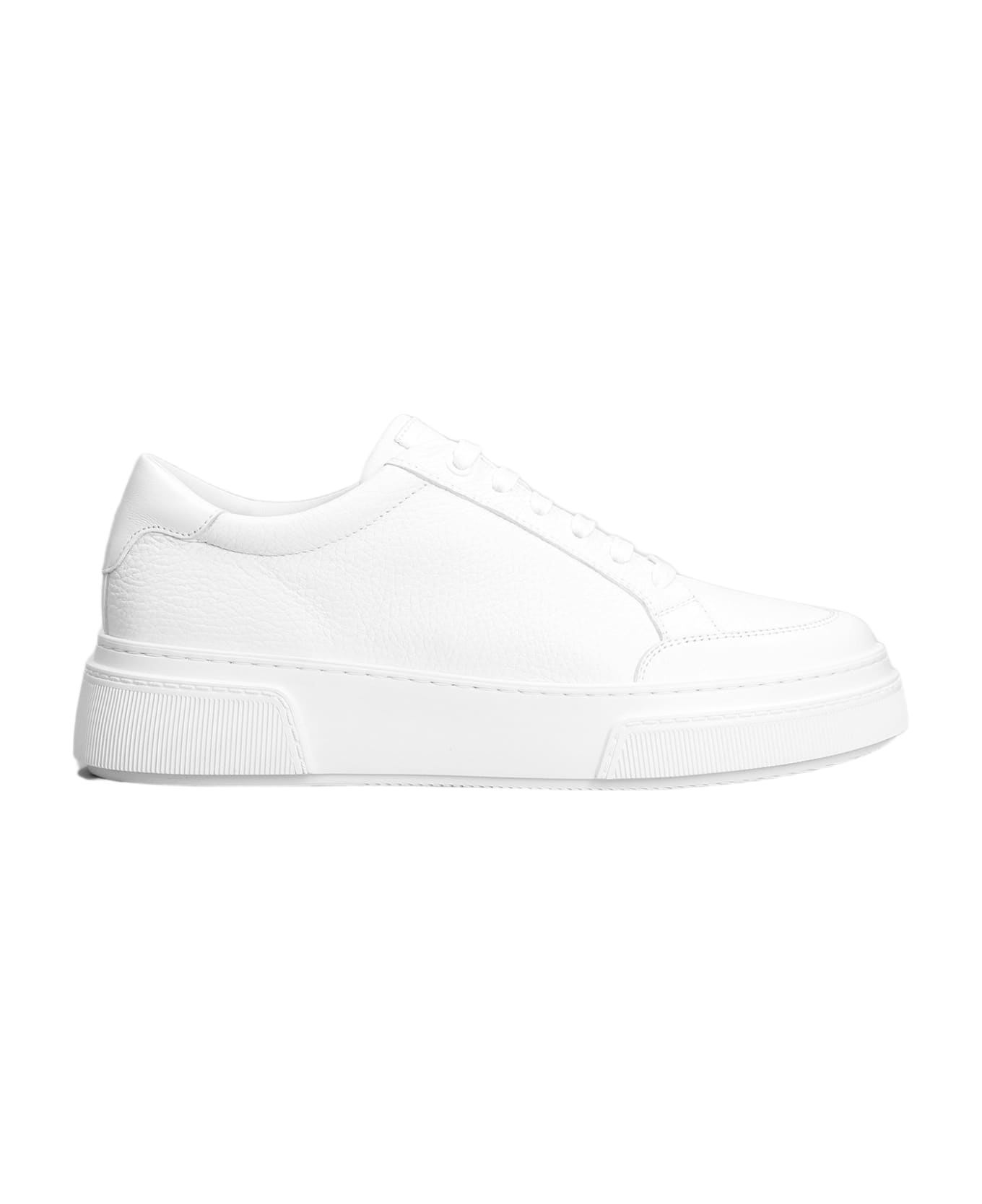 Giorgio Armani Sneakers In White Leather - white