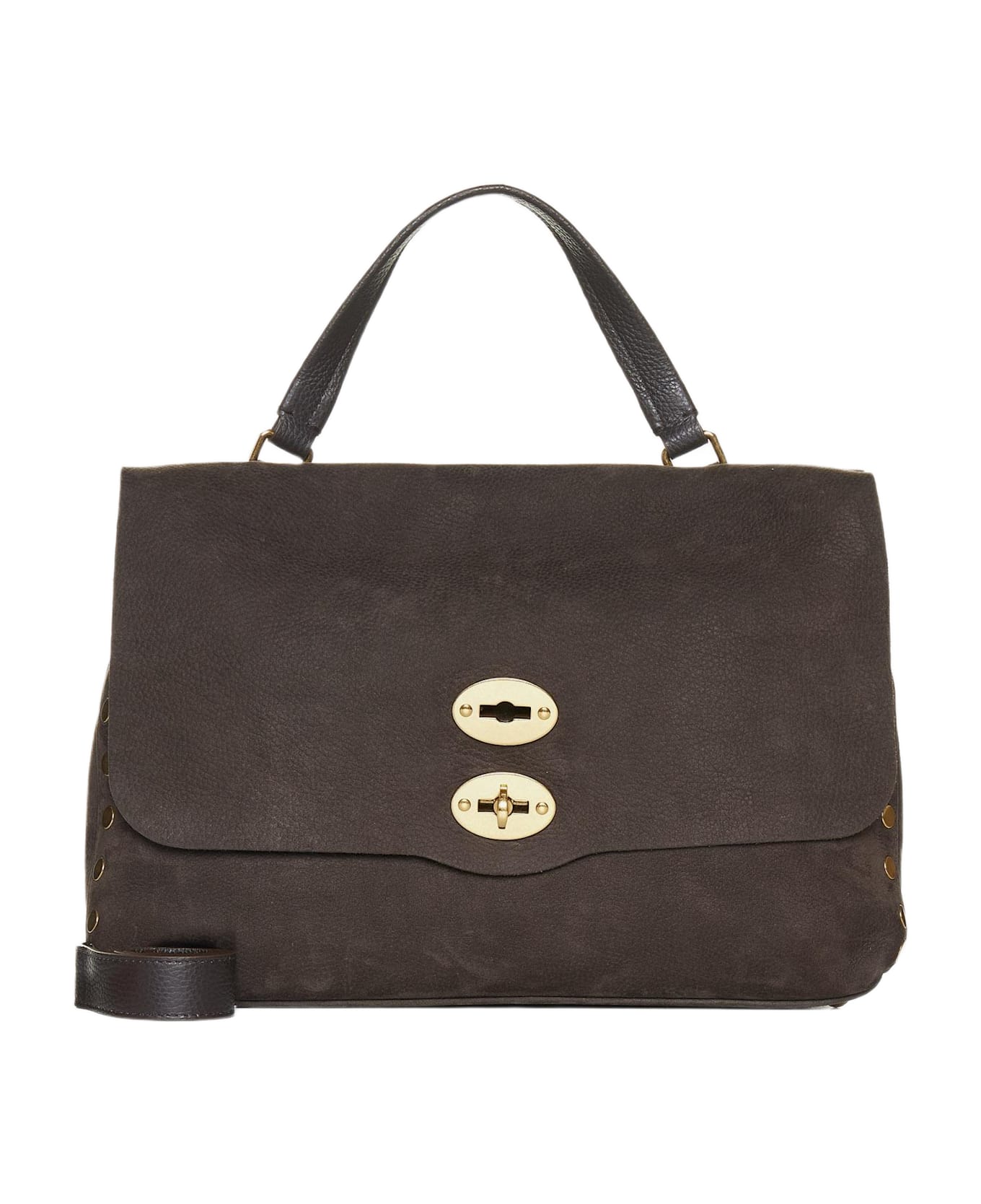 Zanellato Postina Jones M Leather Bag - Brown fondente