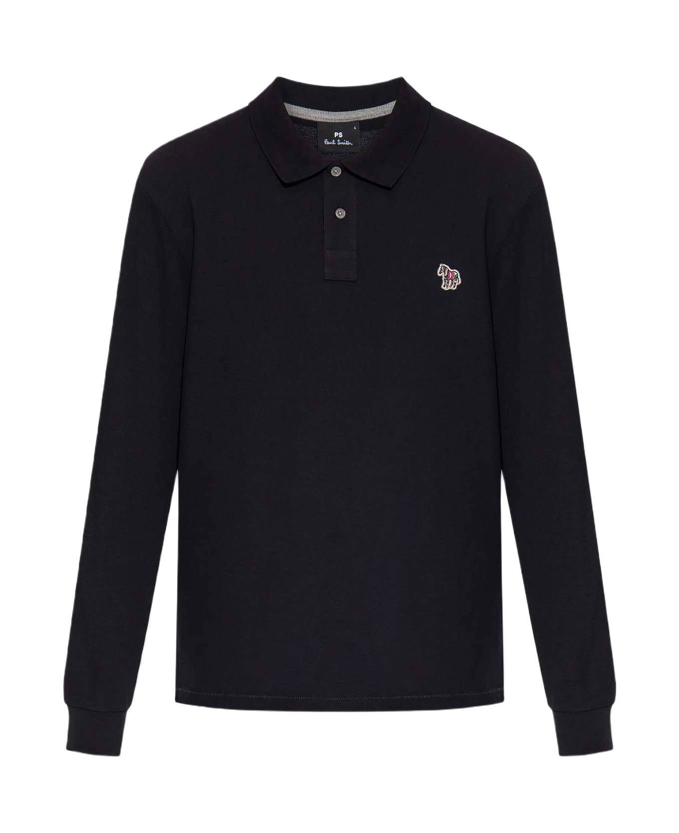 PS by Paul Smith Polo Shirt With Long Sleeves - BLACK