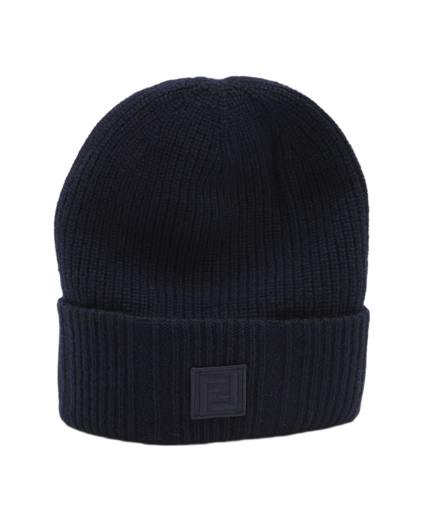 Fendi Beanie In Wool And Cashmere - BLUE