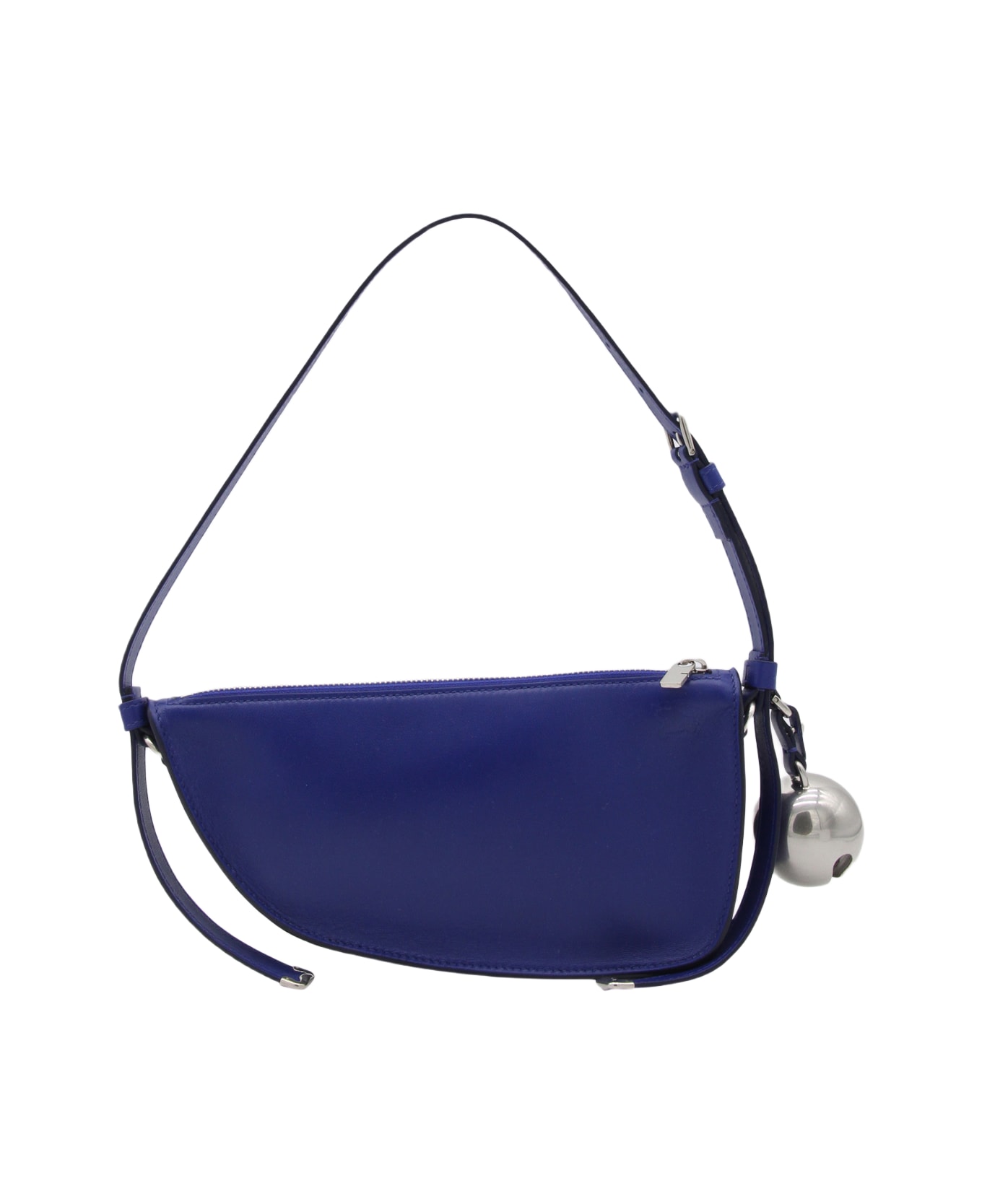 Burberry Dark Blue Shield Leather Shoulder Bag - KNIGHT