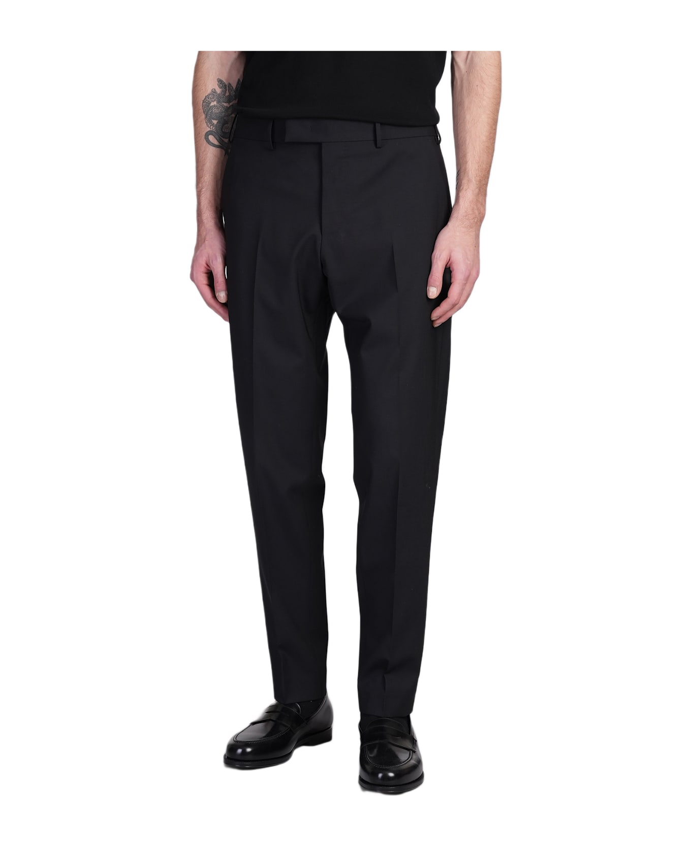 PT Torino Ma27 Pants In Black Wool - black