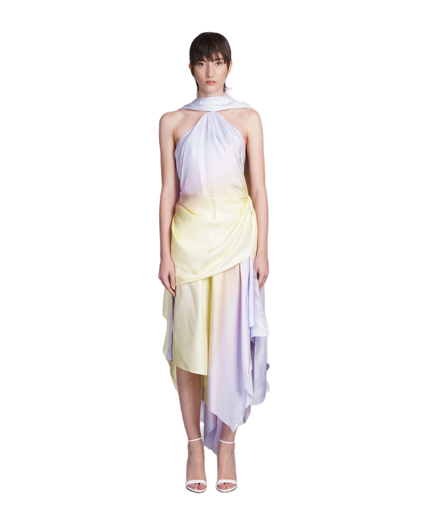 Zimmermann Harmony Asymmetric Midi Dress - Lilac