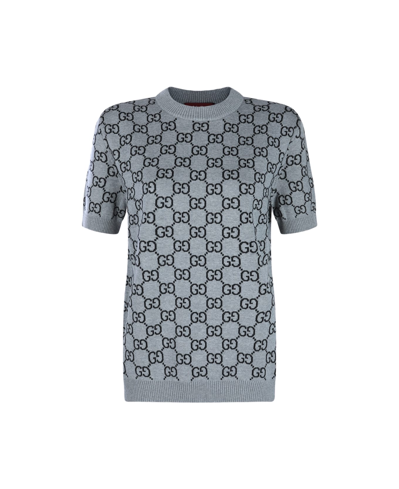 Gucci Grey And Black Wool Knitwear