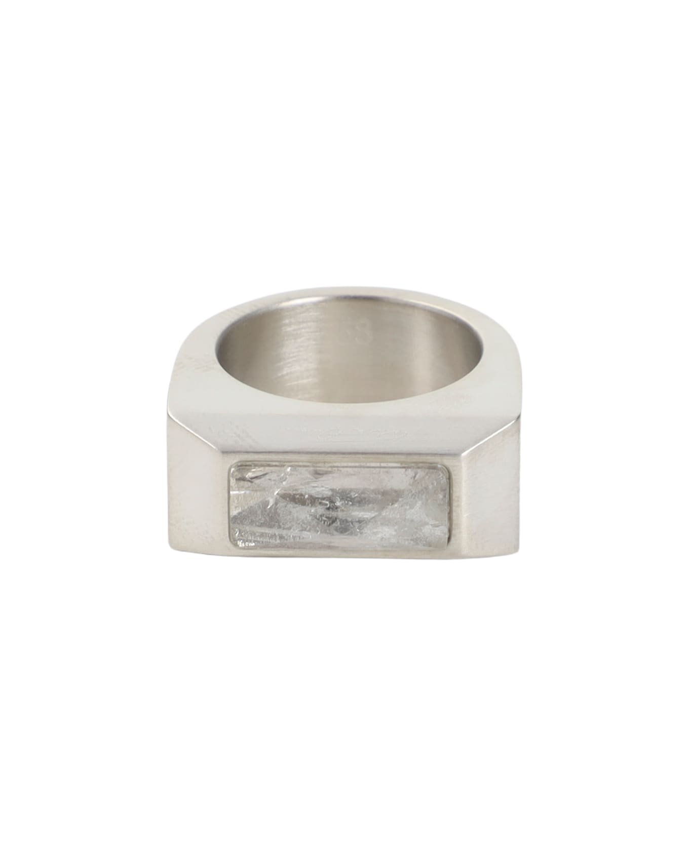 Rick Owens Crystal Pyramid Ring - Palladio