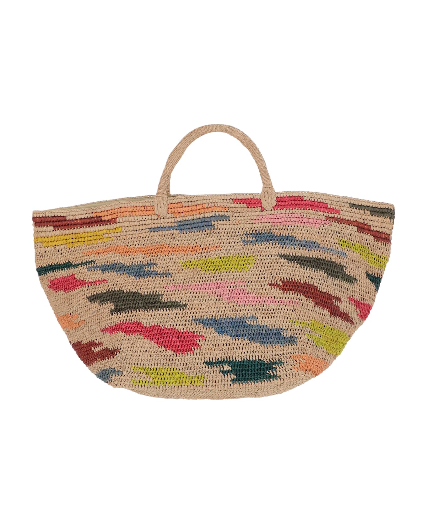 Ibeliv Vanilla Raffia Handbag - Red