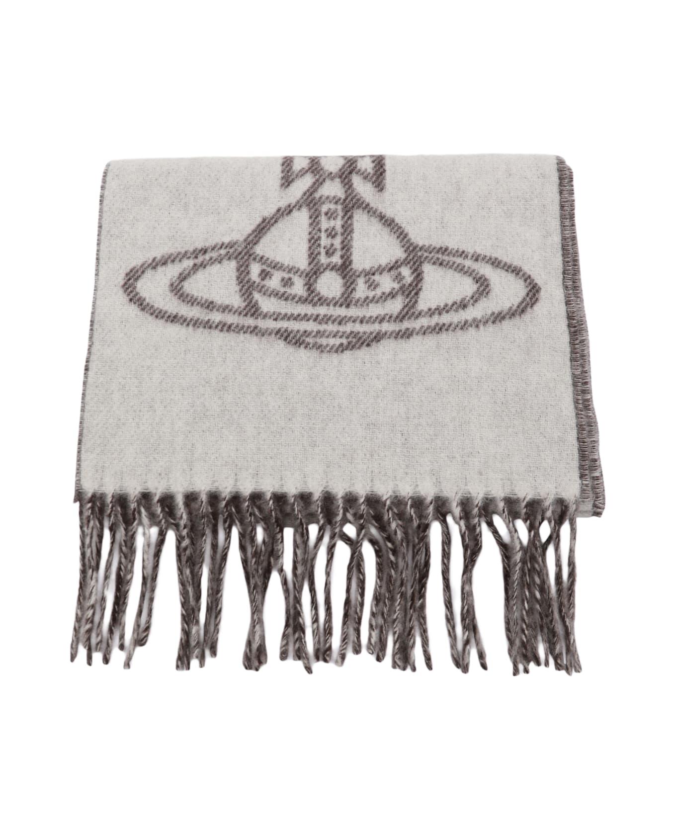 Vivienne Westwood White Wool Scarves - Beige