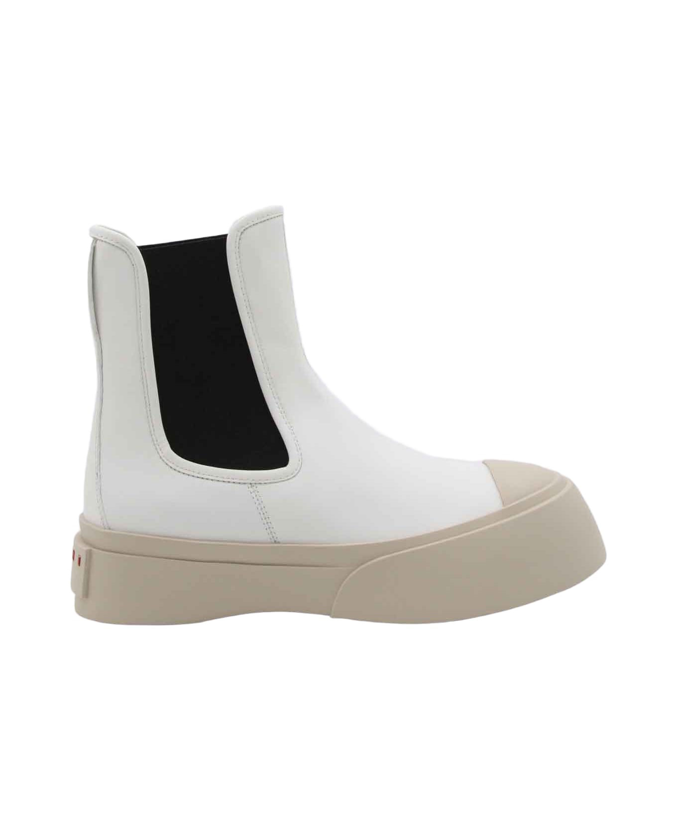 Marni White Leather Pablo Boots