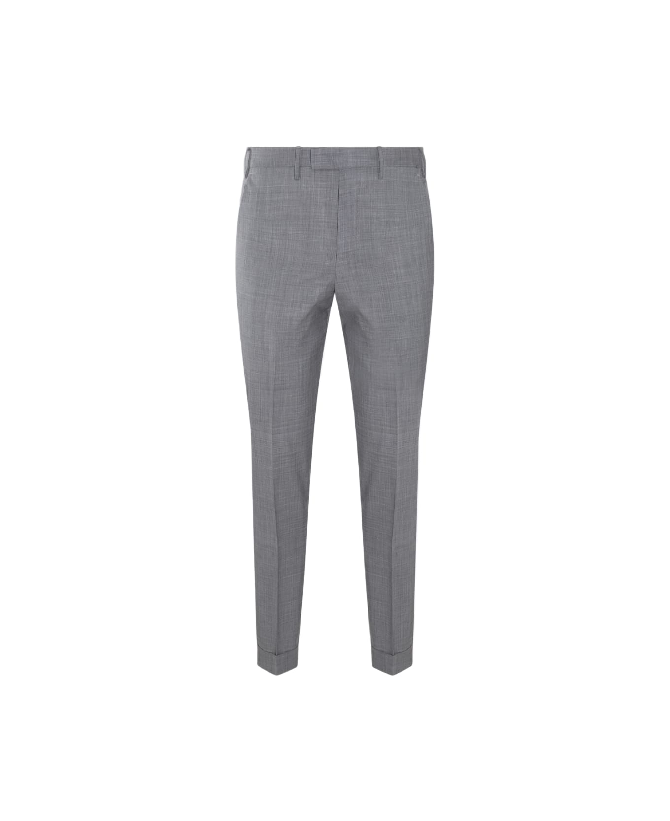 PT Torino Grey Wool Pants - GRIGIO AZZURRO