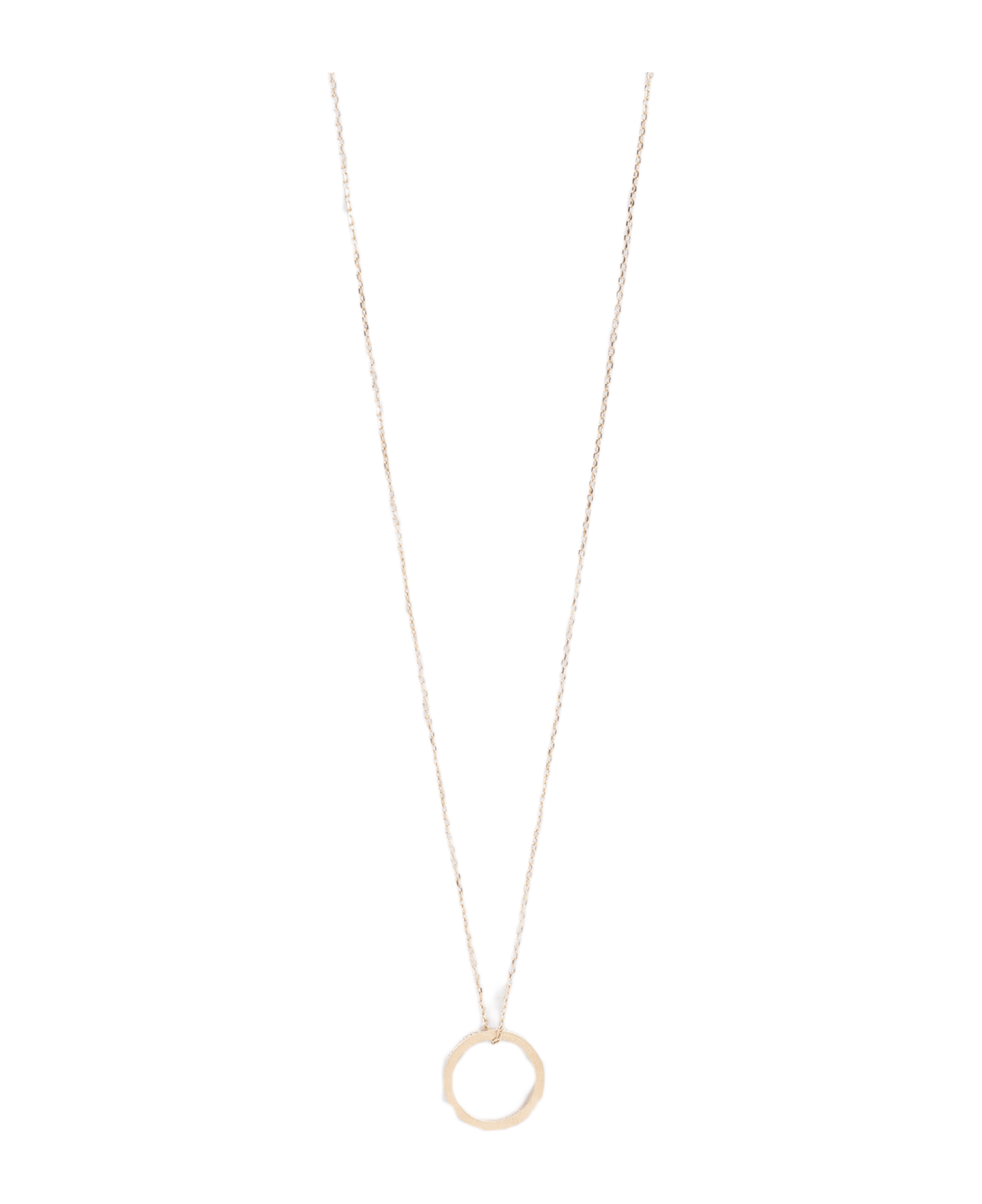 Maison Margiela Logo Reference Necklace With Ring - Yellow Gold Plating Burattato ネックレス