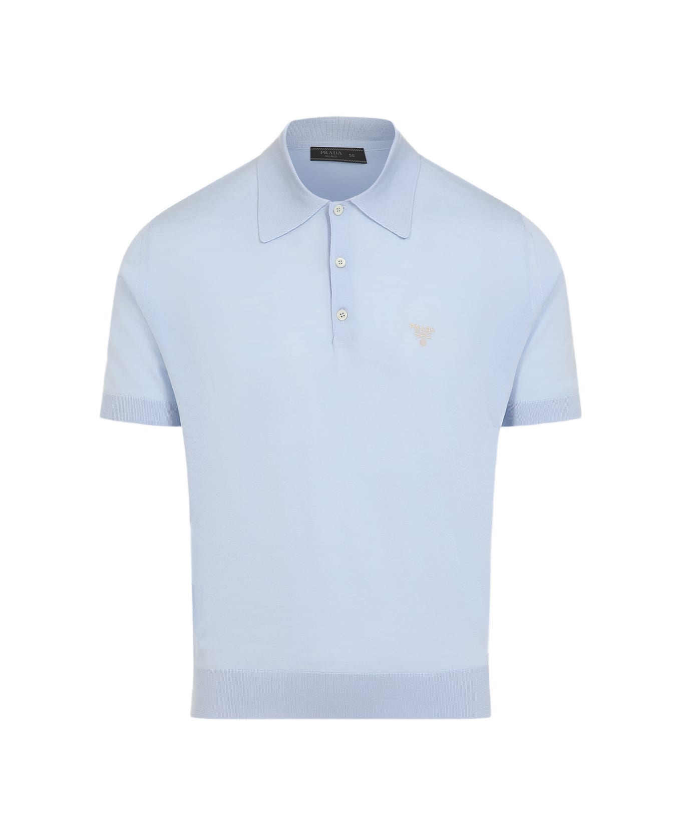 Prada Virgin Wool Polo - Cielo