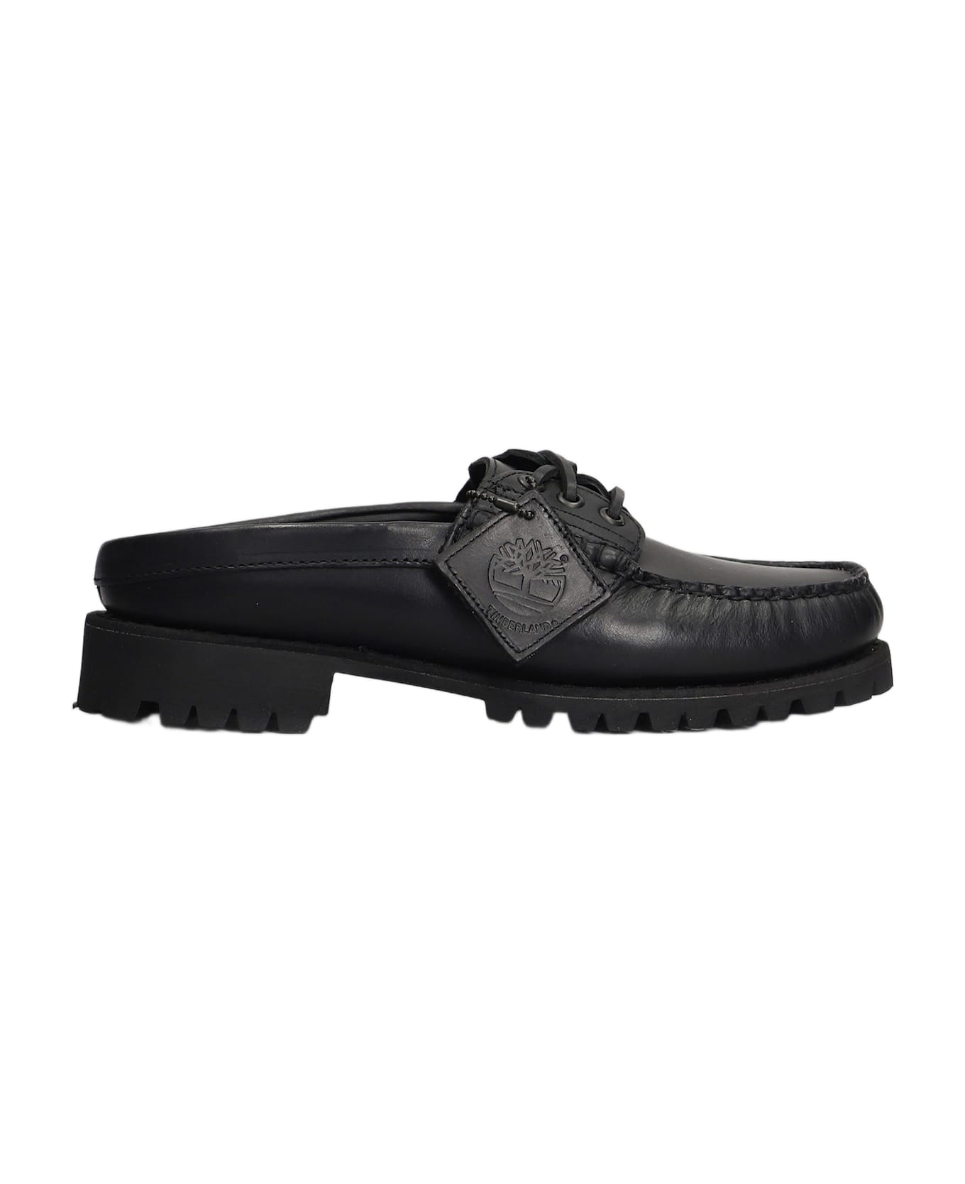 Timberland Vibr Mule Slipper-mule In Black Leather - black