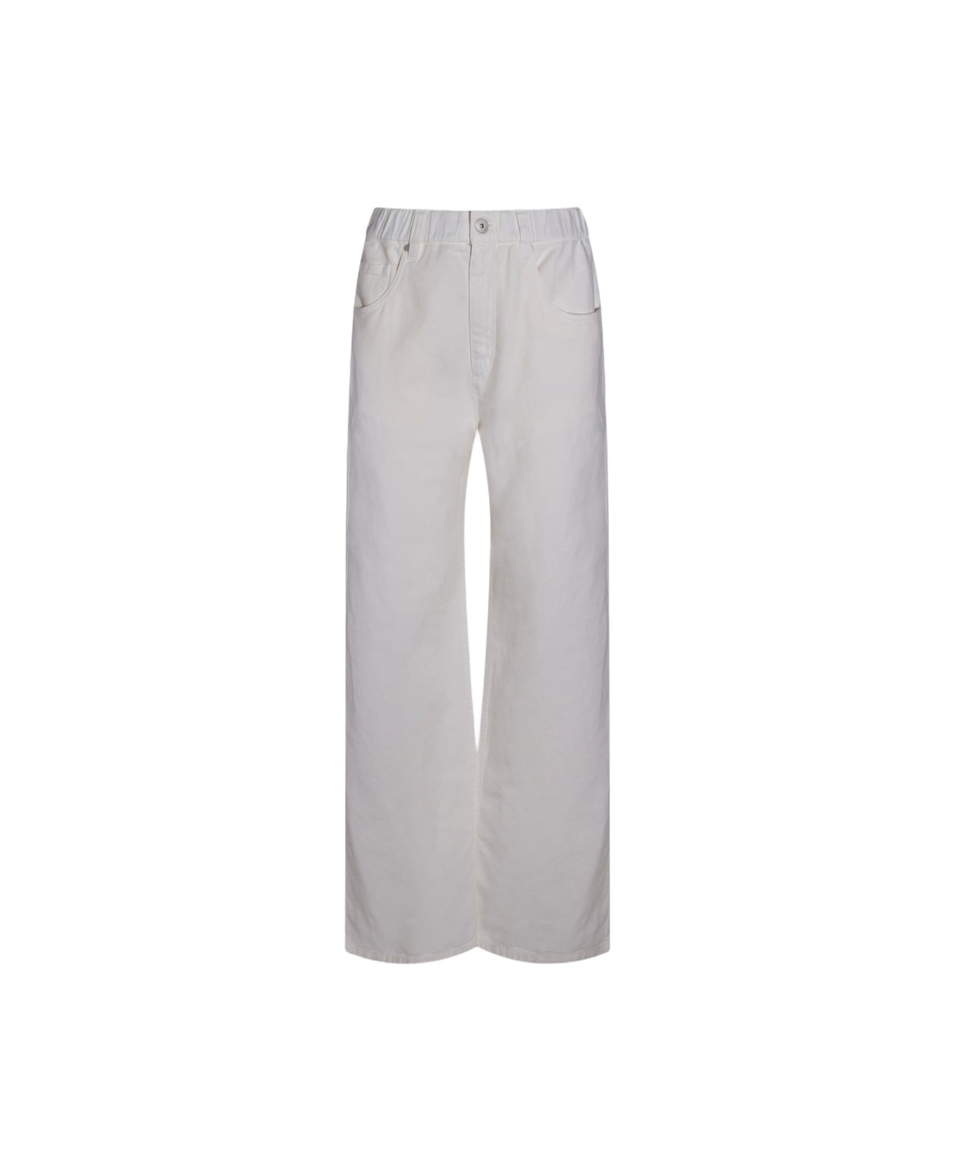 Brunello Cucinelli White Cotton Jeans - PANAMA