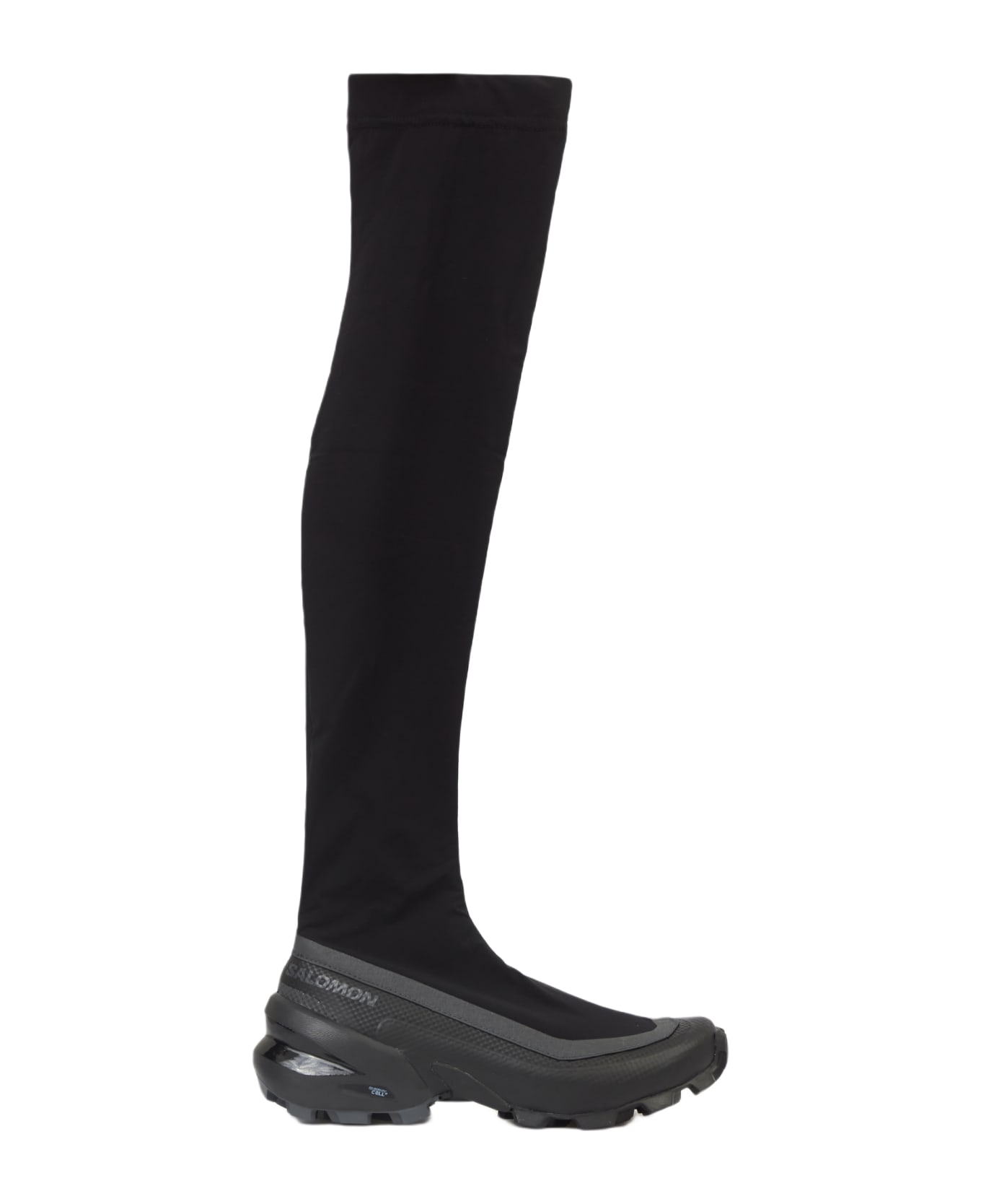 MM6 Maison Margiela Crosswader Lug-knit Boots - Black