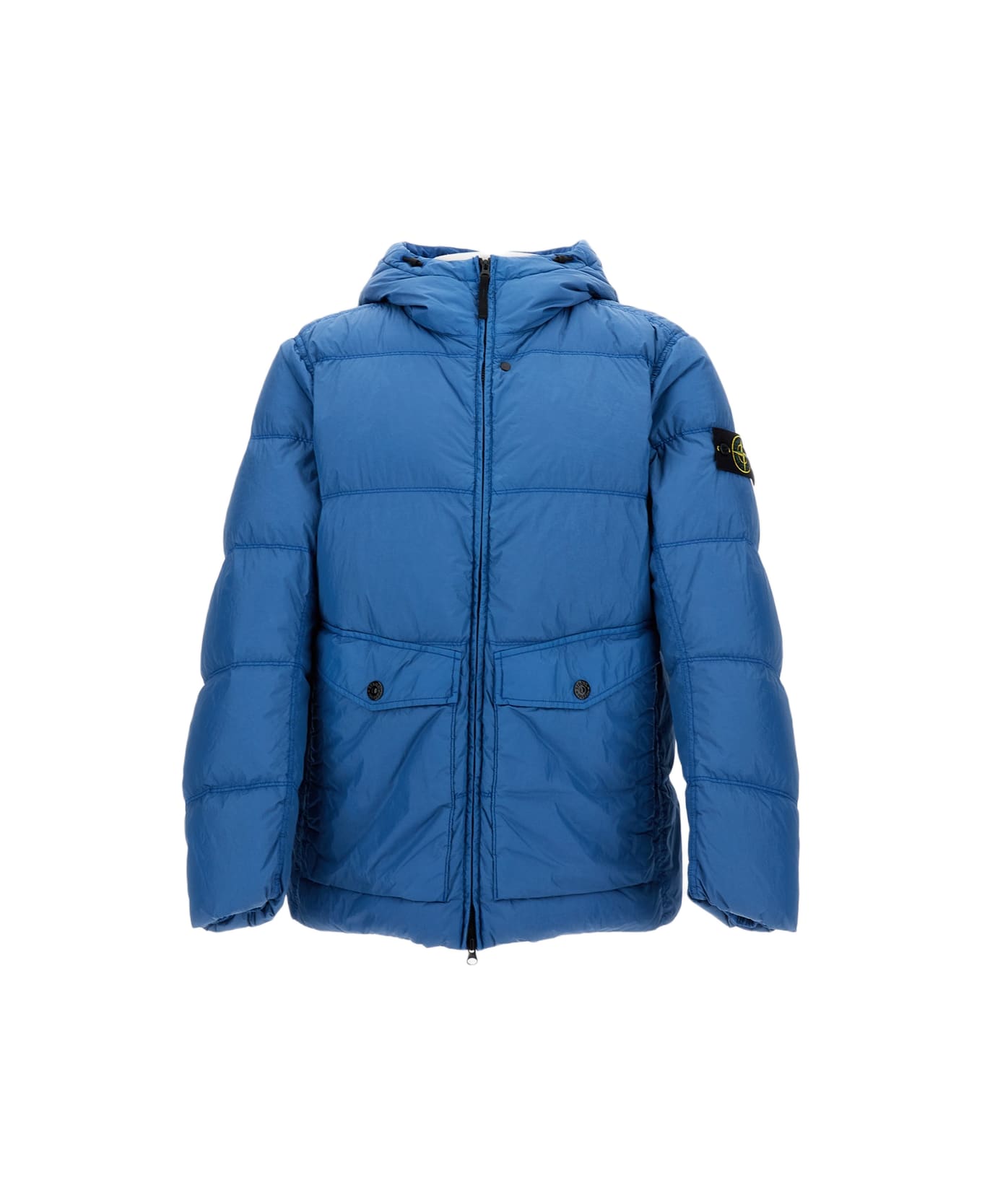 Stone Island Down Jacket With Recycled Nylon - Grey