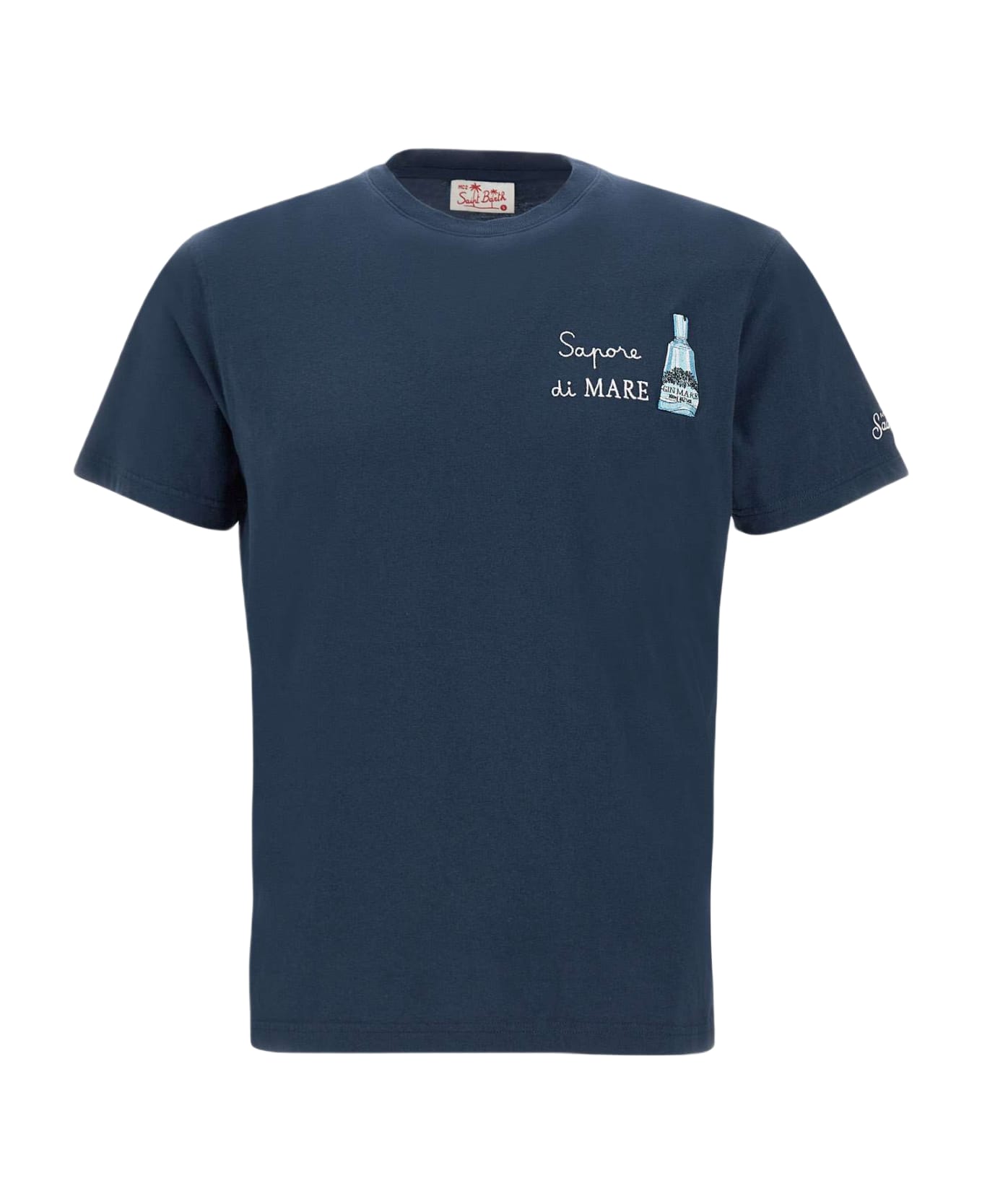 MC2 Saint Barth "sapore Di Mare" Cotton T-shirt - BLUE