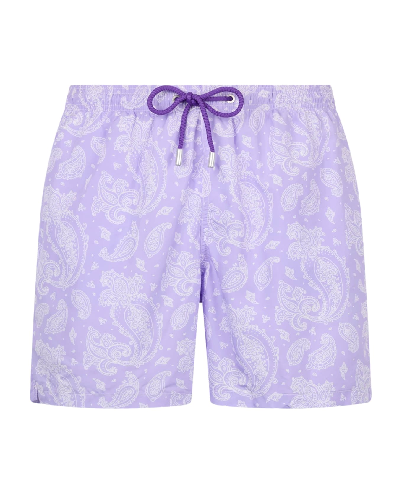 MC2 Saint Barth Man Lightweight Fabric Swim-shorts Lighting With Paisley Print - PINK