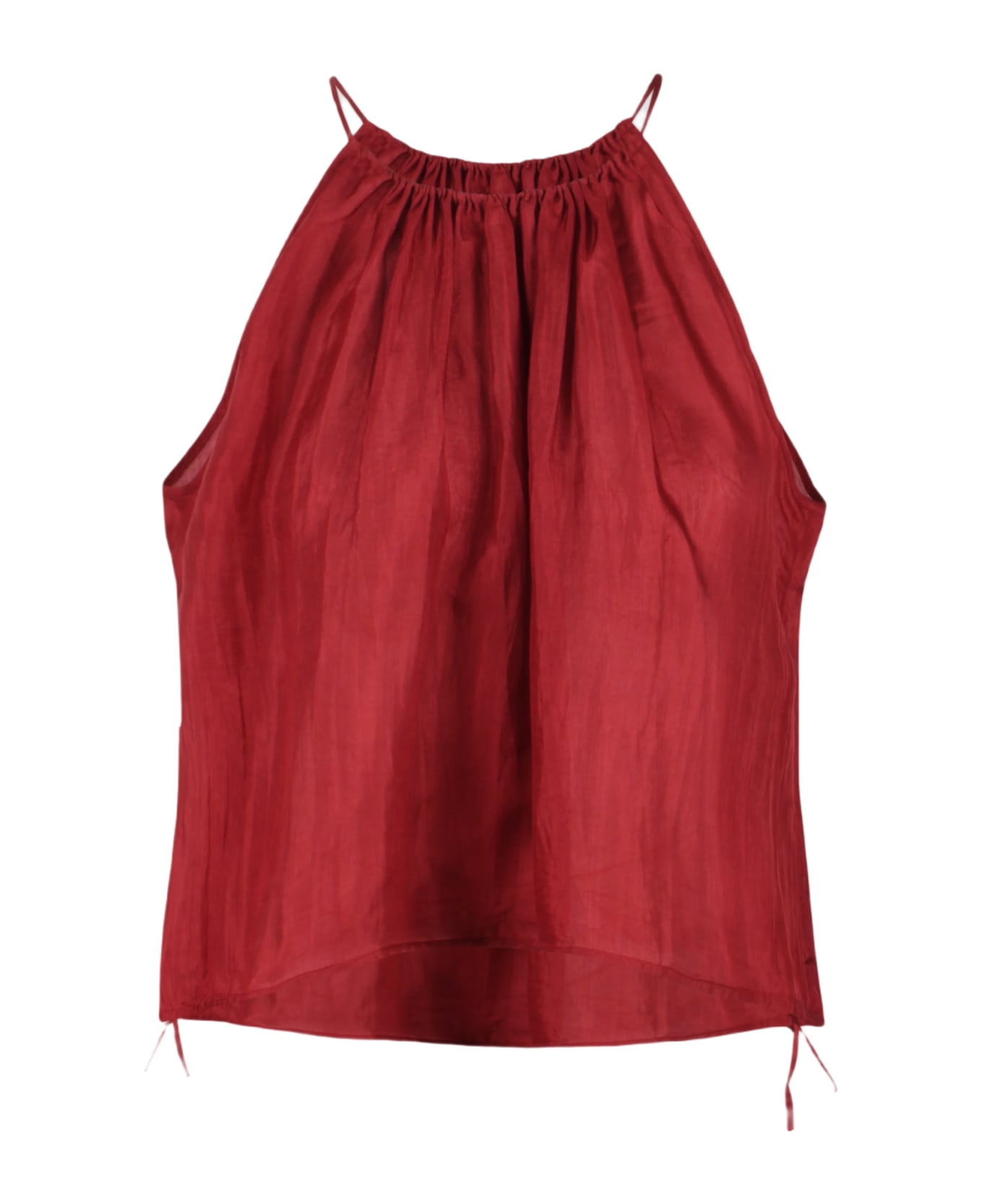 The Rose Ibiza Silk Top - Red