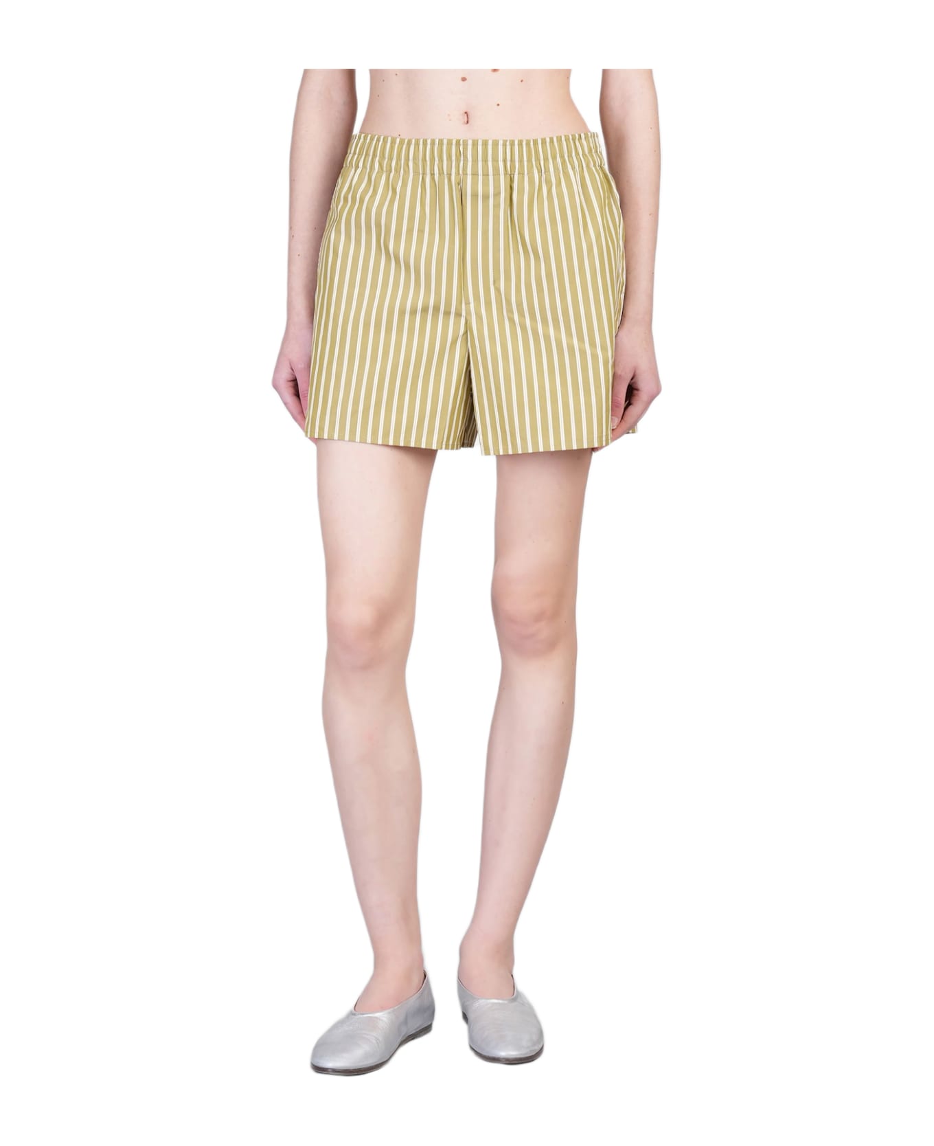 Ami Alexandre Mattiussi Shorts In Green Cotton - green