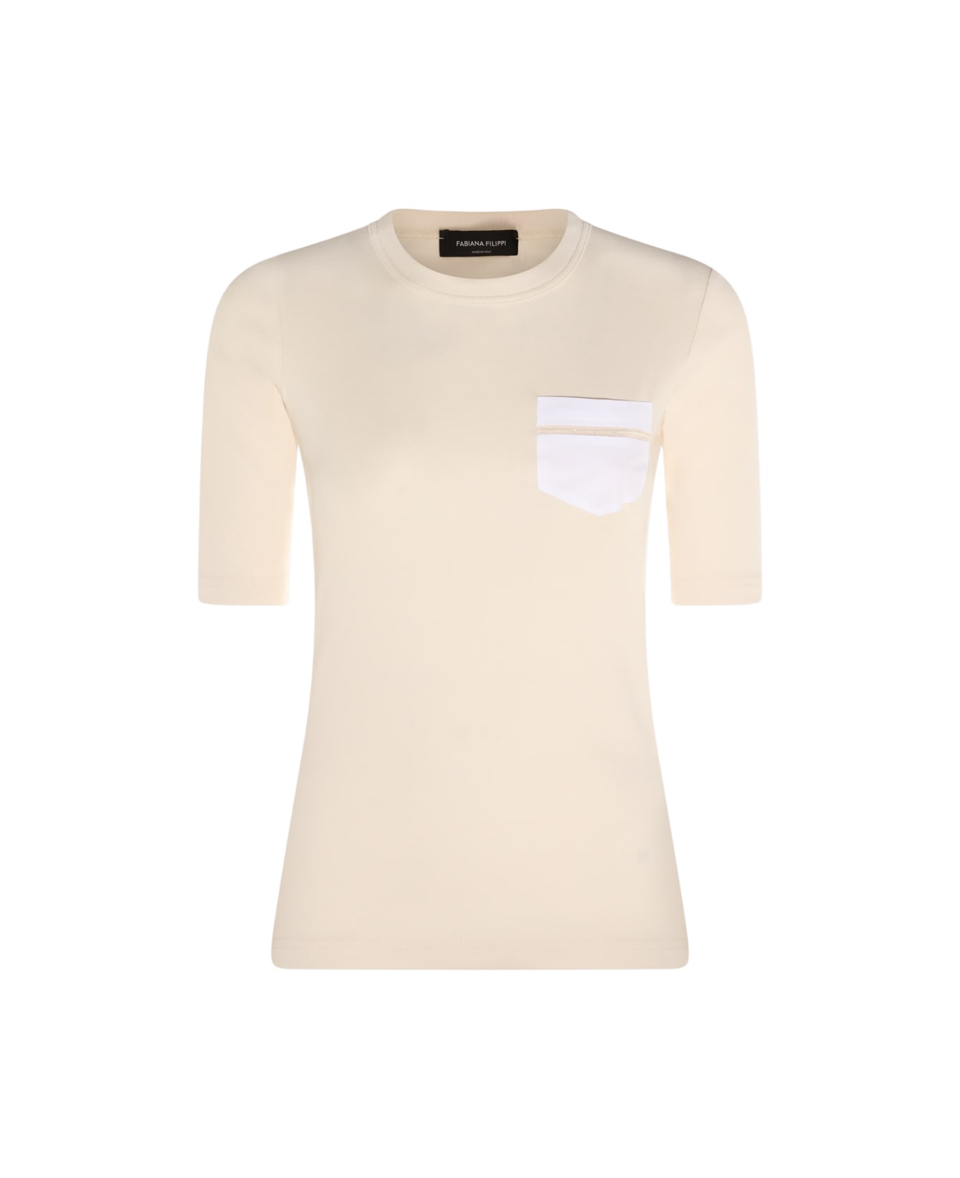 Fabiana Filippi White Cotton T-shirt - BURRO