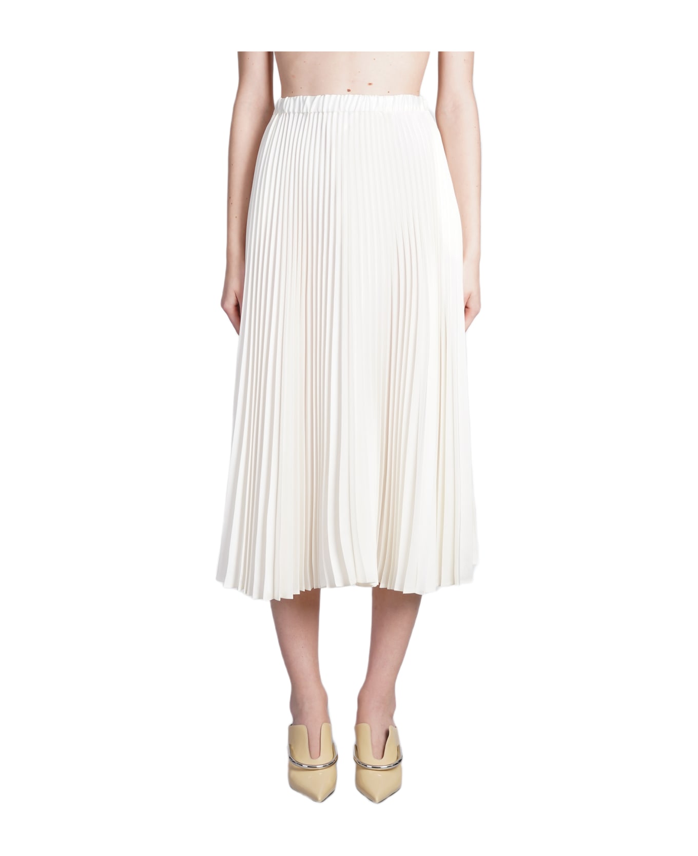 Jil Sander Skirt In White Polyester - white