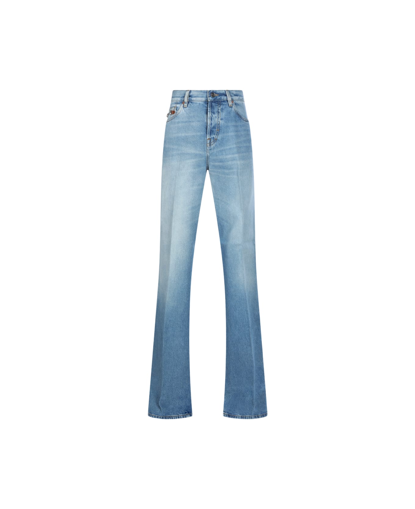 Gucci Blue Cotton Jeans - Blue