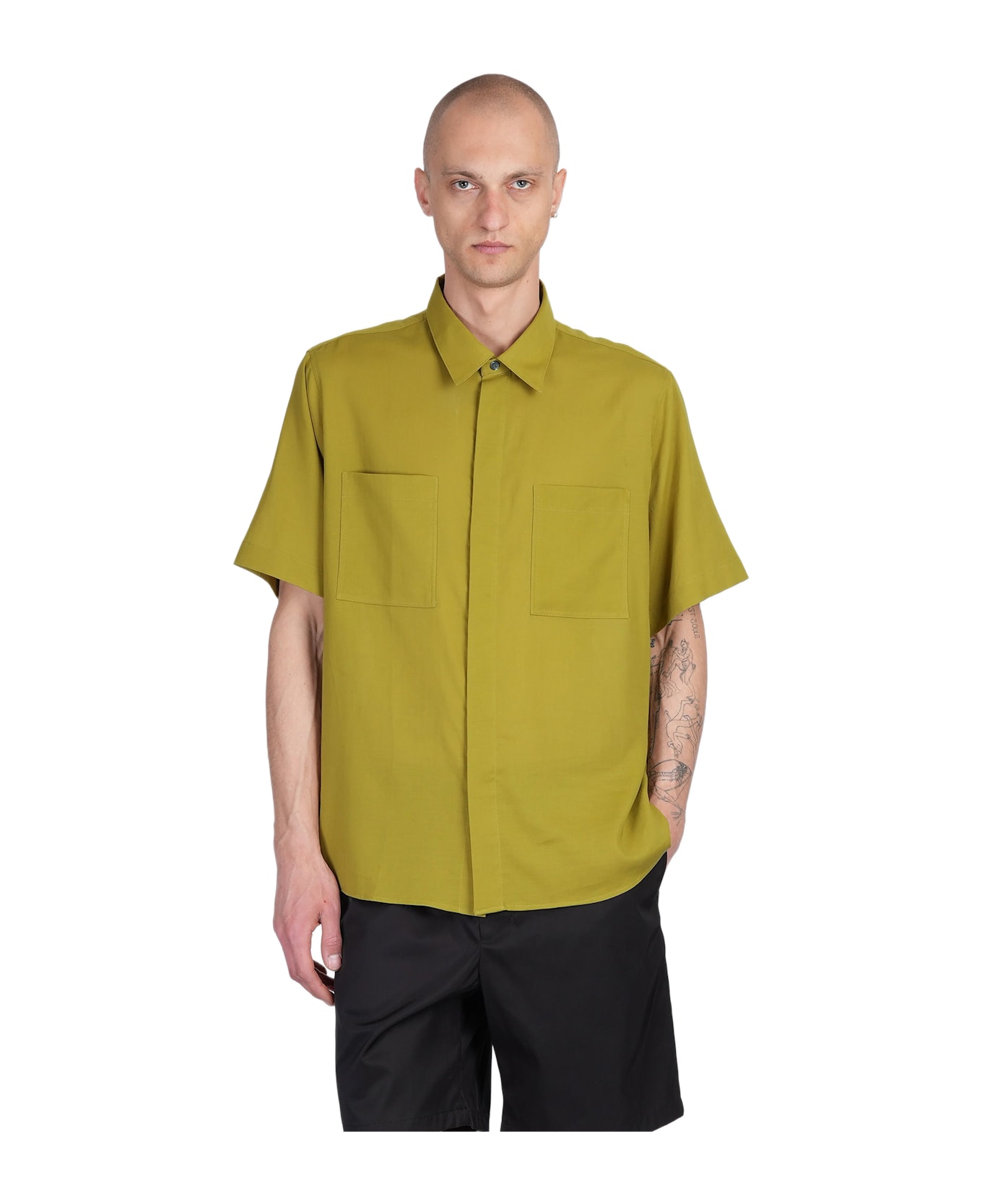 Ami Alexandre Mattiussi Shirt In Green Cotton - green