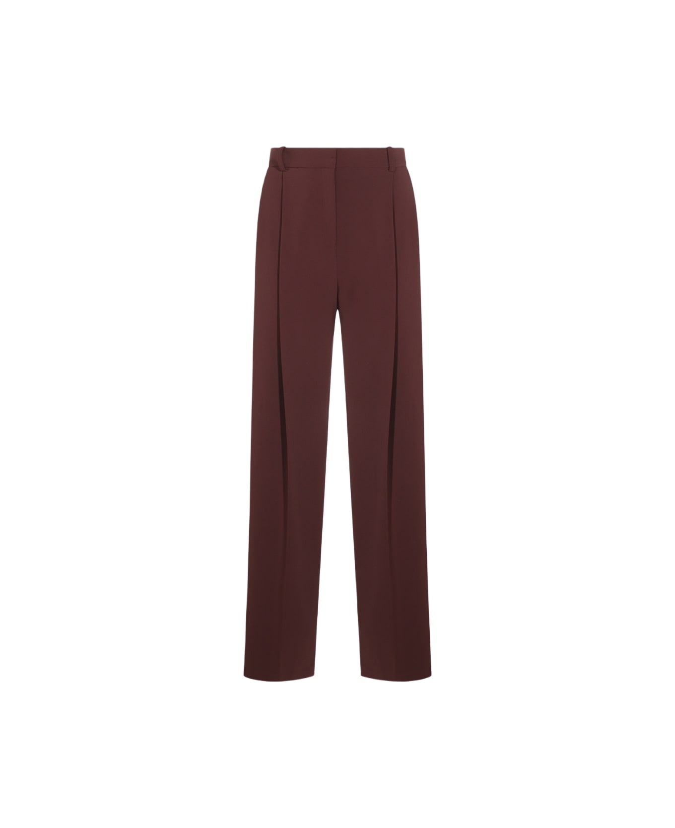 Elisabetta Franchi Brown Pants - MERLOT