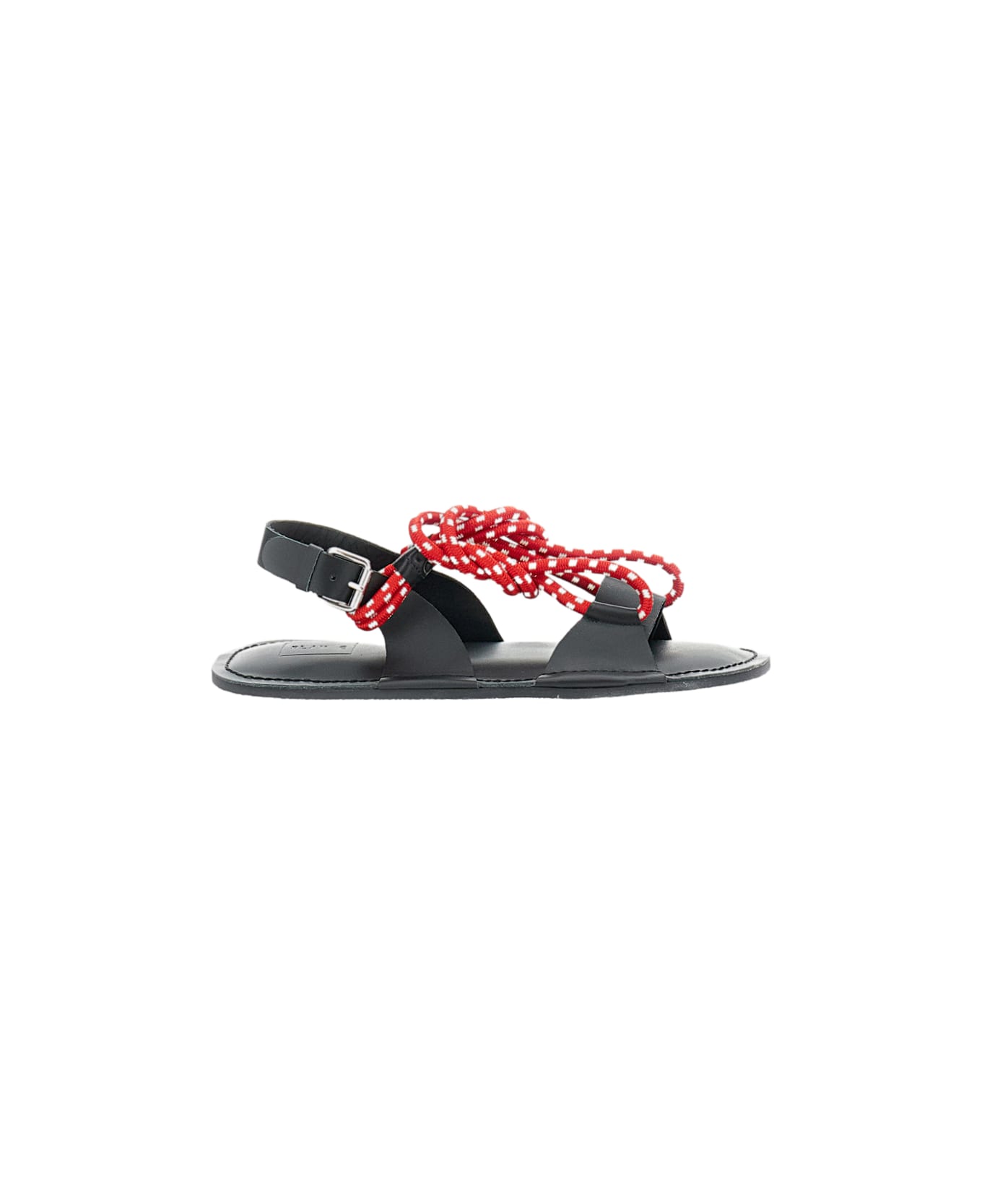 Plan C Lanyard Cord Sandals - Black