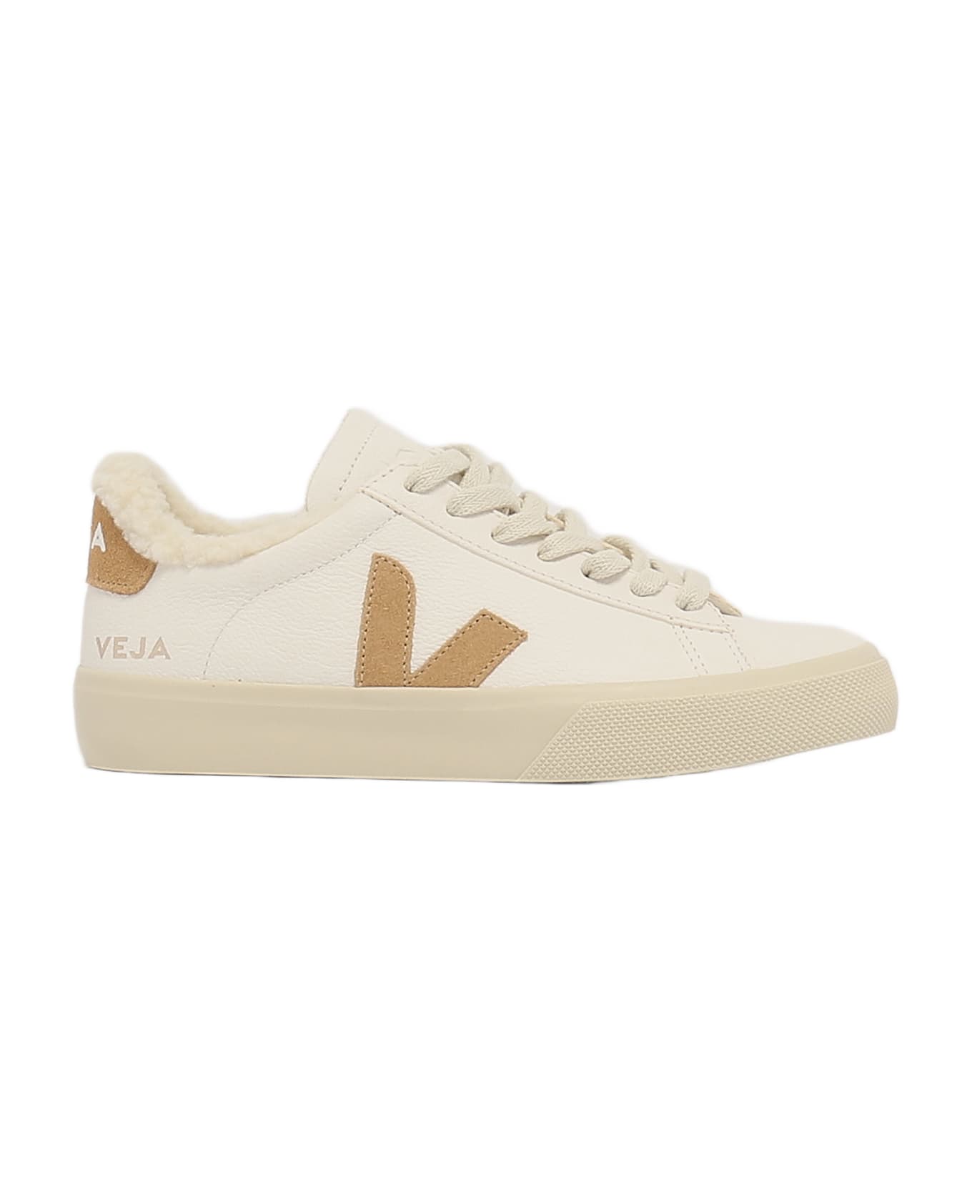 Veja Leather Sneaker - BIANCO-CAMEL
