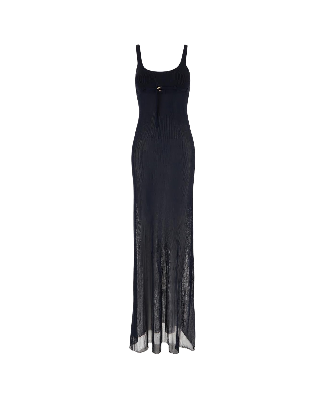 Jacquemus Belted Long Knit Dress - Blue