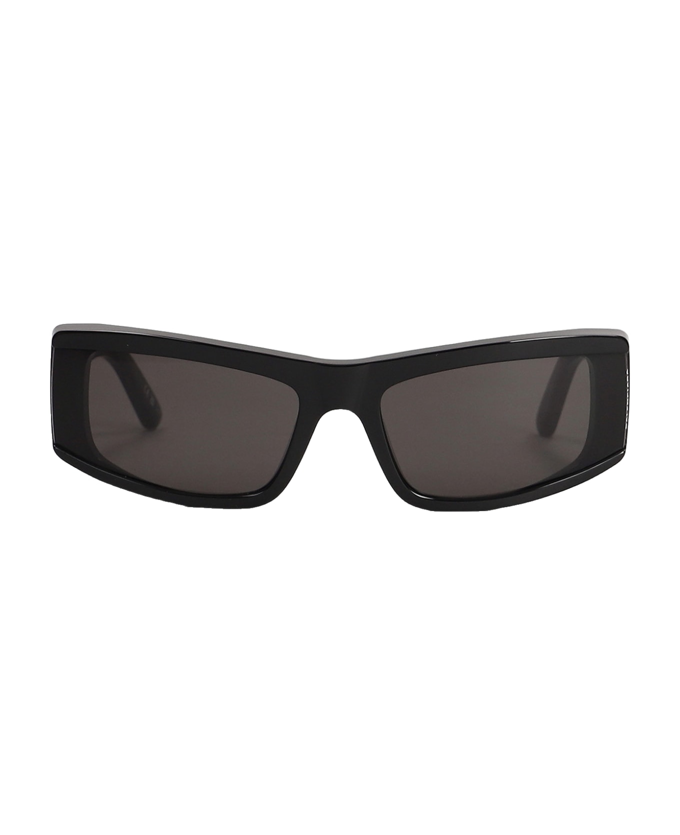Balenciaga Eyewear Edgy Rectangle Sunglasses In Black Acetate - Nero