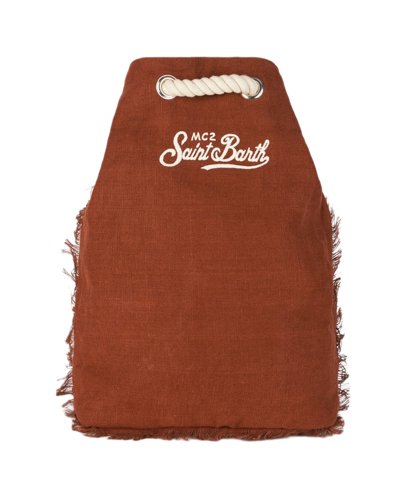 MC2 Saint Barth Brown Boat Linen Backpack - BROWN