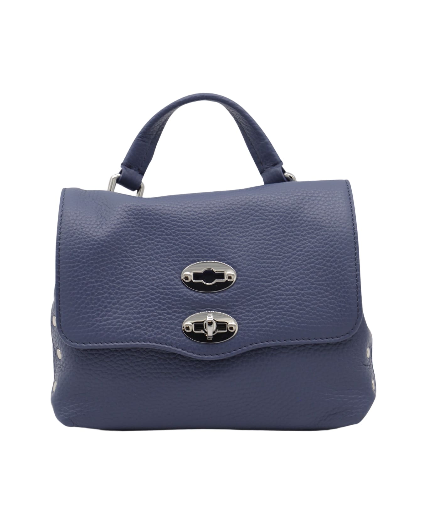 Zanellato Blue Leather Postina Baby Top Handle Bag - BLUE PAVON