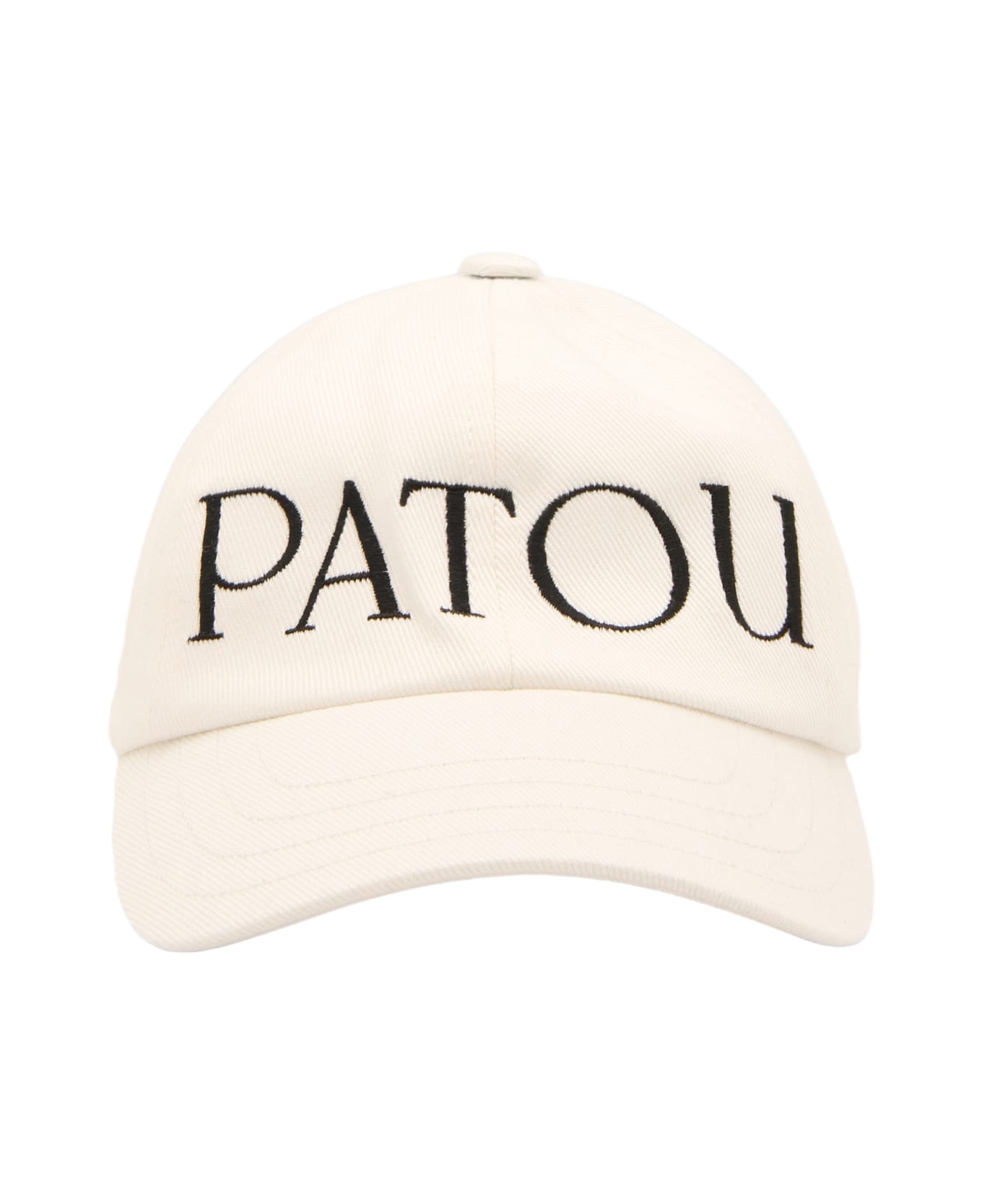 Patou White And Black Cotton Baseball Cap - Beige
