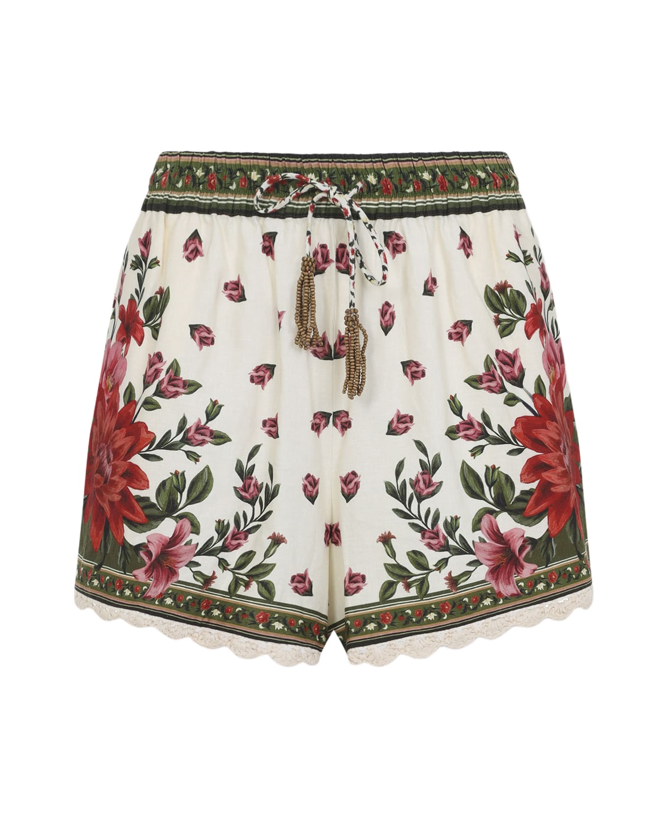 Farm Rio Wonder Sand Short - Floral Paula Black