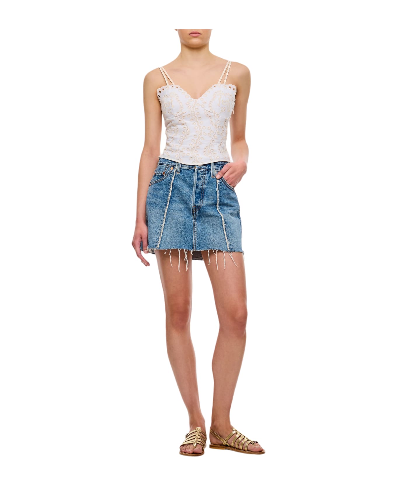 Levi's Recrafted Icon Denim Skirt - Clear Blue スカート
